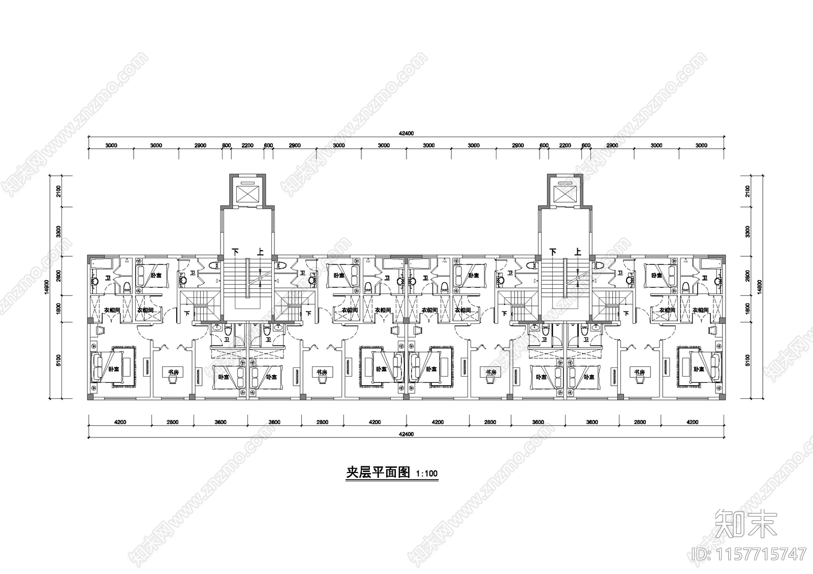 商墅平面图纸施工图下载【ID:1157715747】