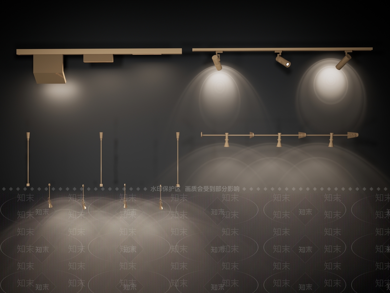 现代筒灯射灯SU模型下载【ID:1157719815】