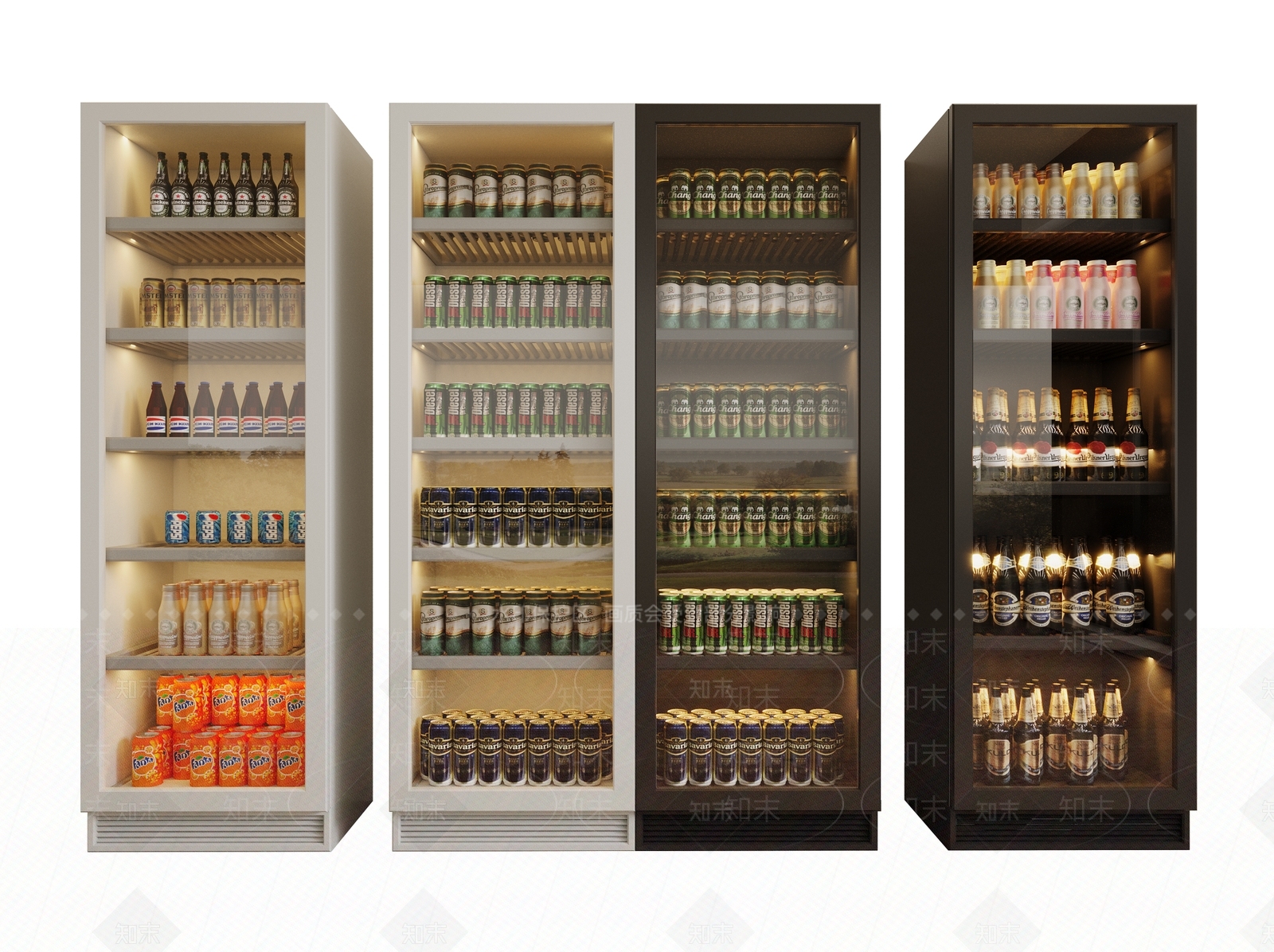 现代冰箱冰柜3D模型下载【ID:1157721787】