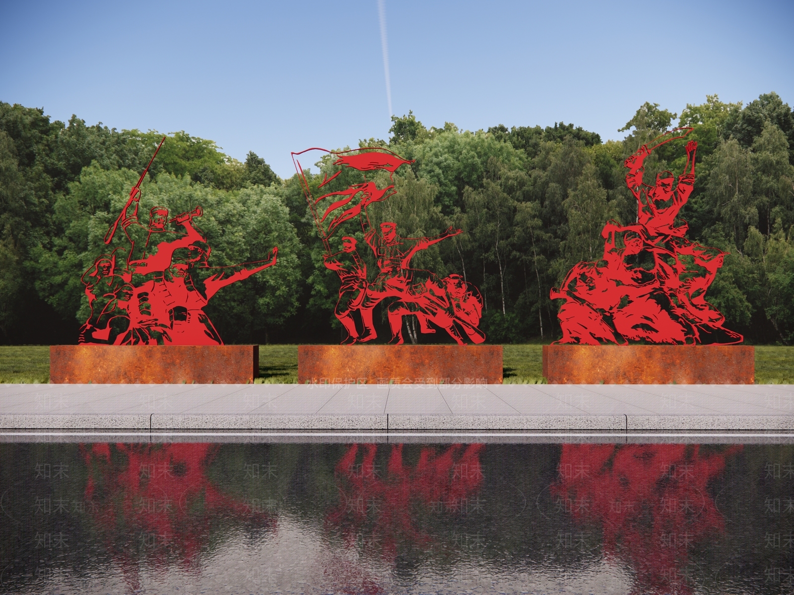 现代红军战士景观雕塑小品SU模型下载【ID:1157721676】