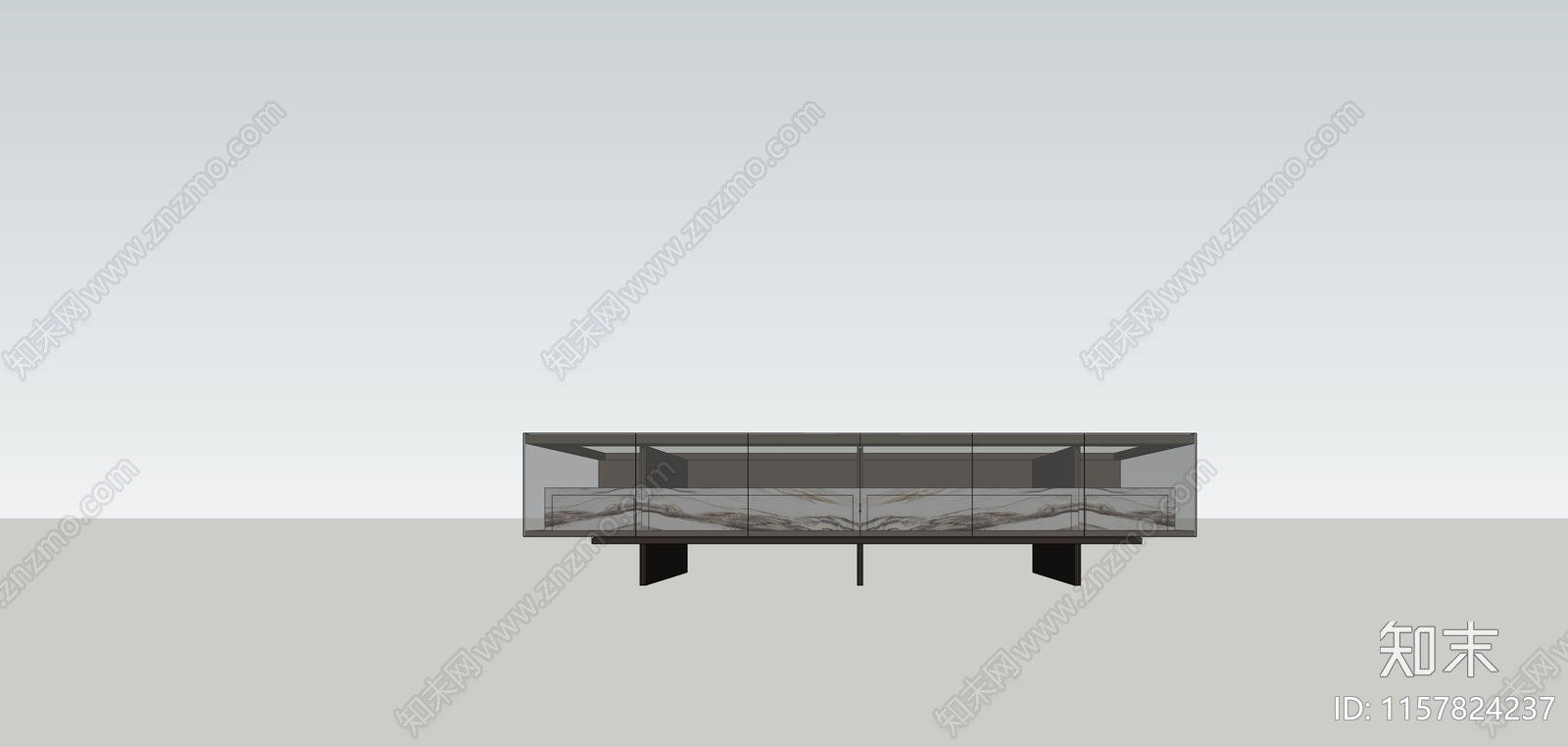 Henge现代电视柜SU模型下载【ID:1157824237】
