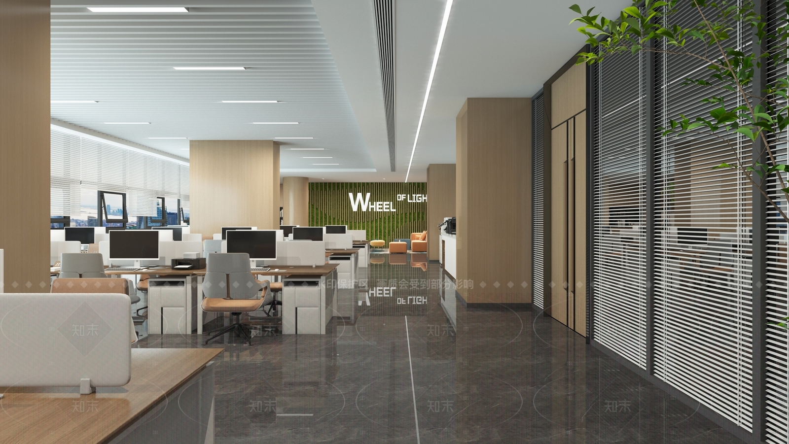 现代公共办公区3D模型下载【ID:1157728790】