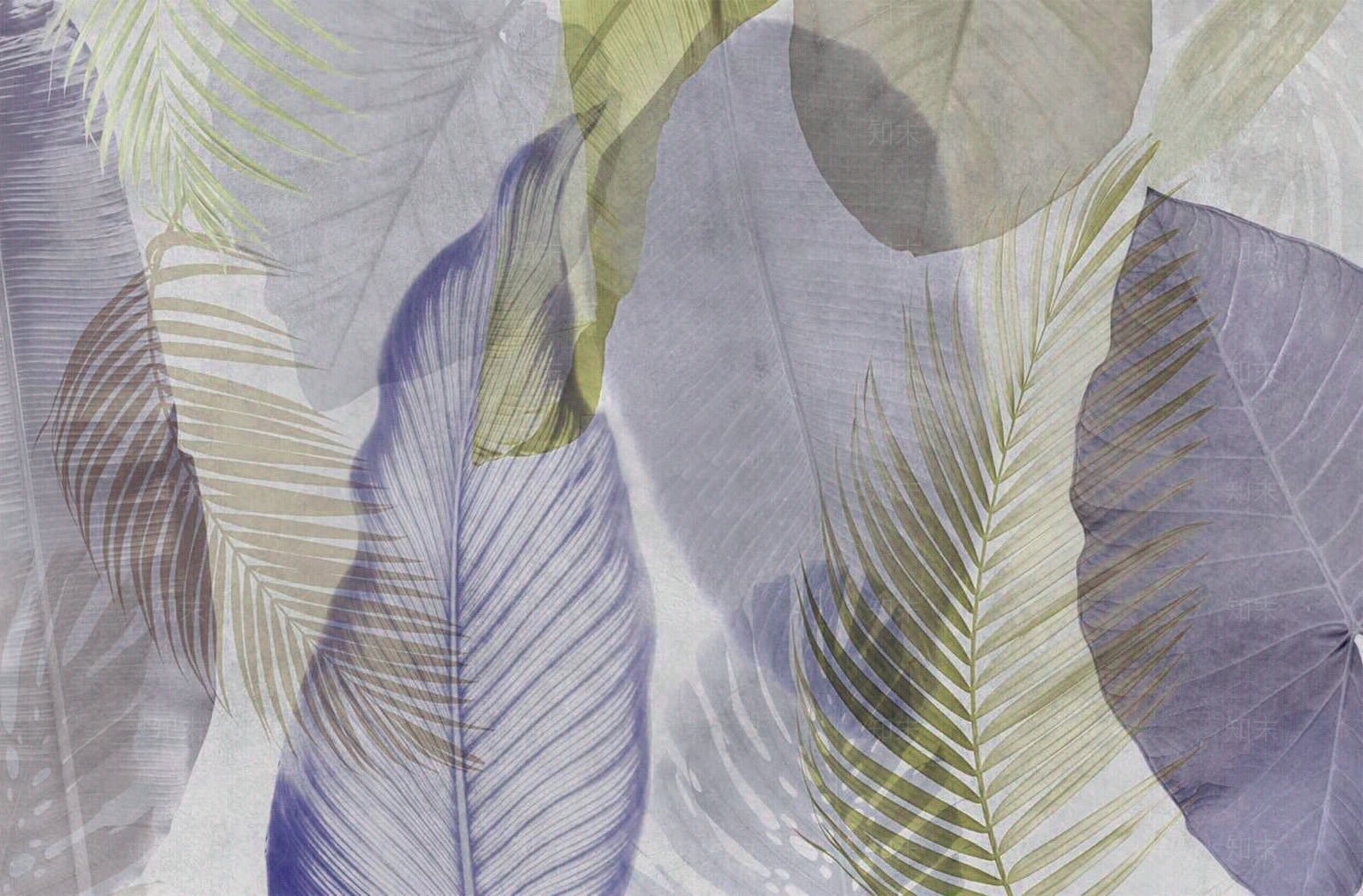 热带雨林树叶装饰画壁纸壁画墙布地毯贴图下载【ID:1157729597】