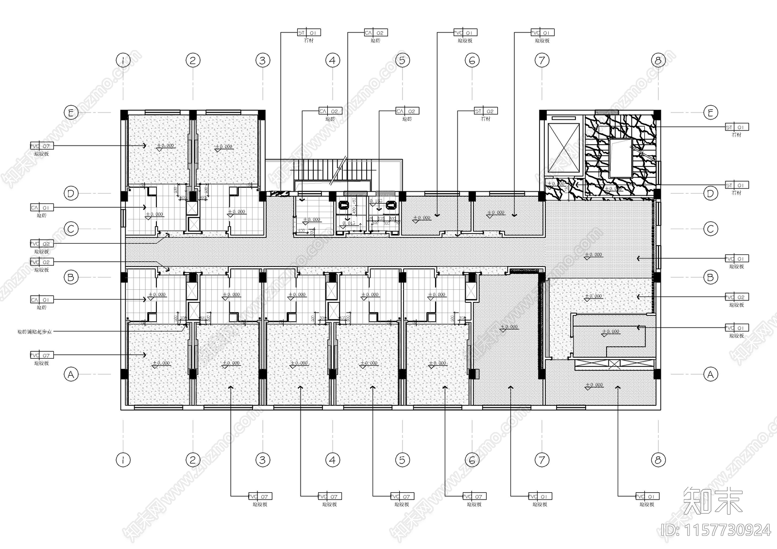 大型医院客房cad施工图下载【ID:1157730924】