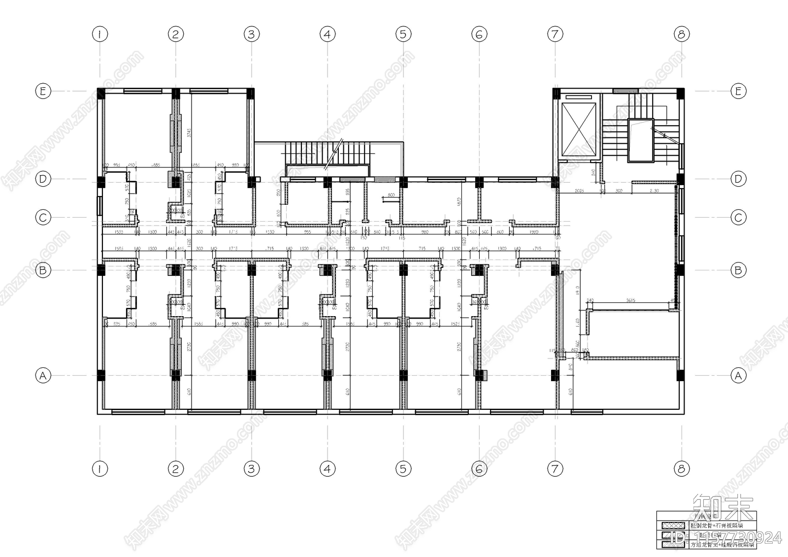 大型医院客房cad施工图下载【ID:1157730924】