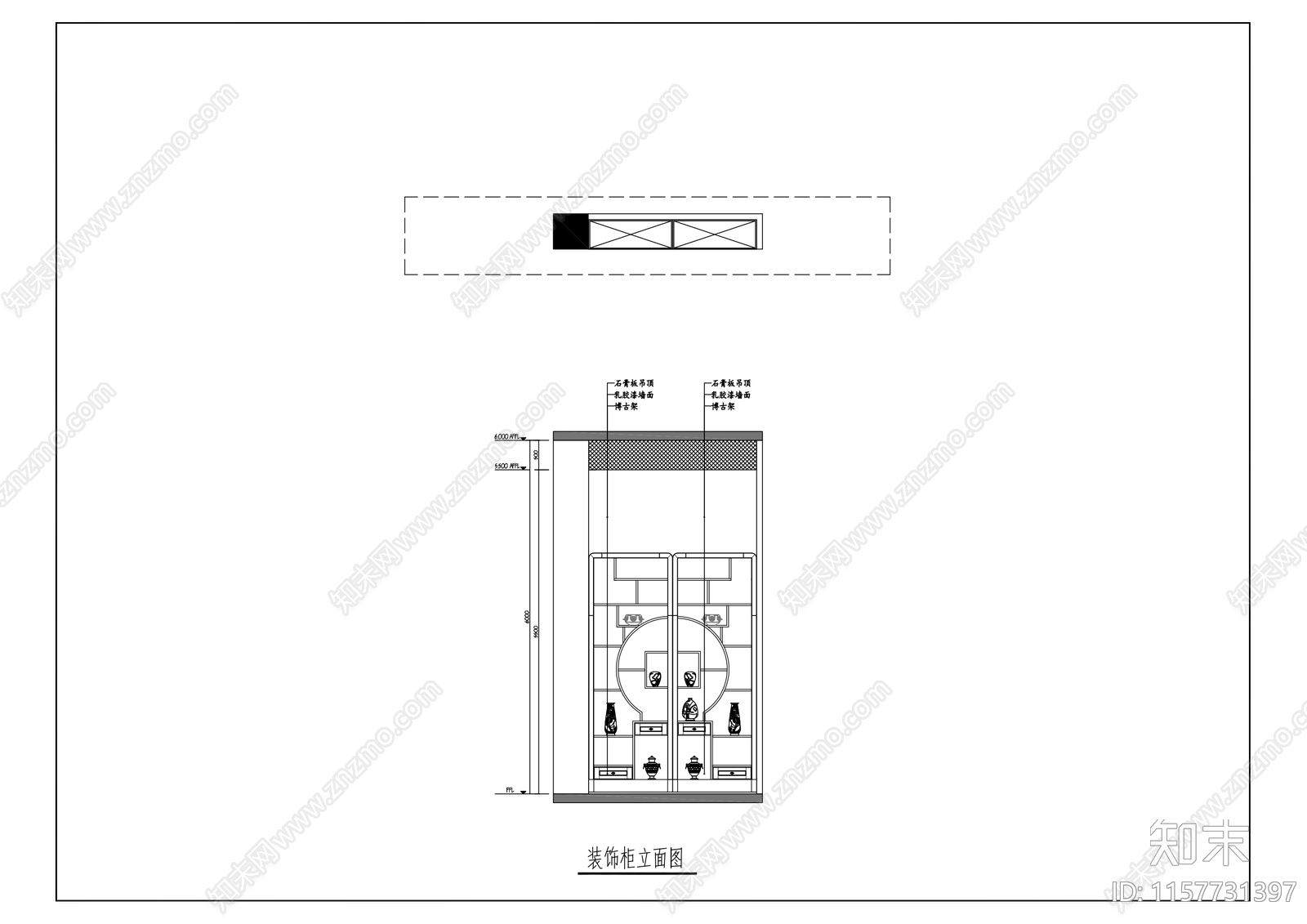 酒店大堂cad施工图下载【ID:1157731397】