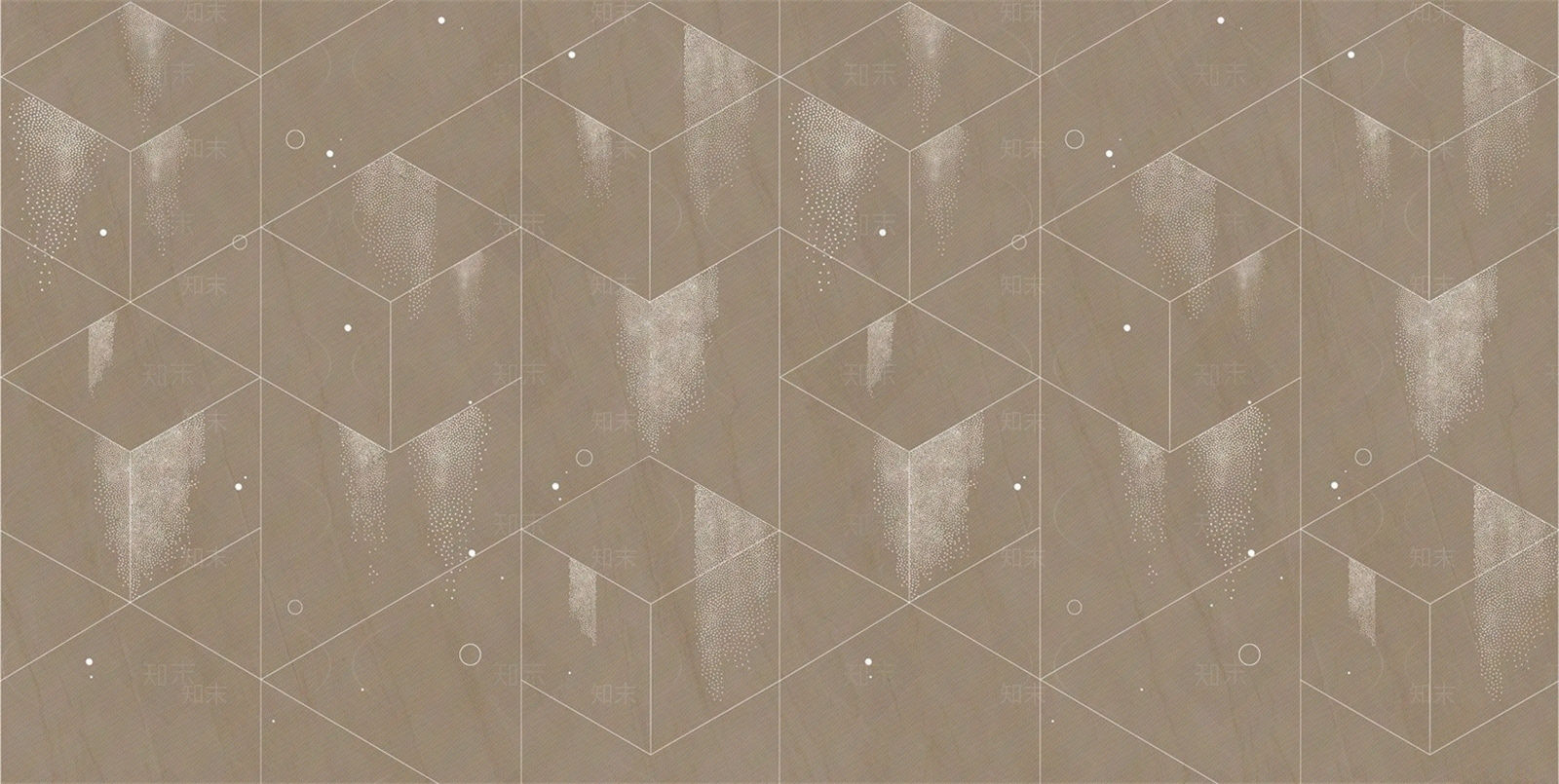 咖色几何立体图案菱形分隔大理石纹壁纸壁画贴图下载【ID:1157731986】
