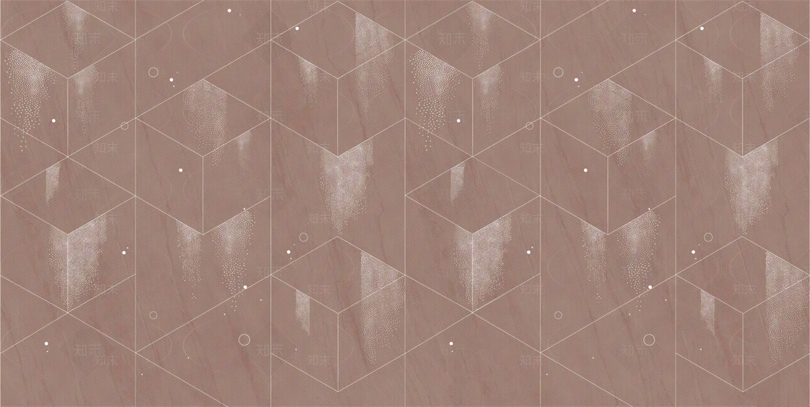 豆沙色几何立体图案菱形分隔大理石纹壁纸壁画贴图下载【ID:1157732389】