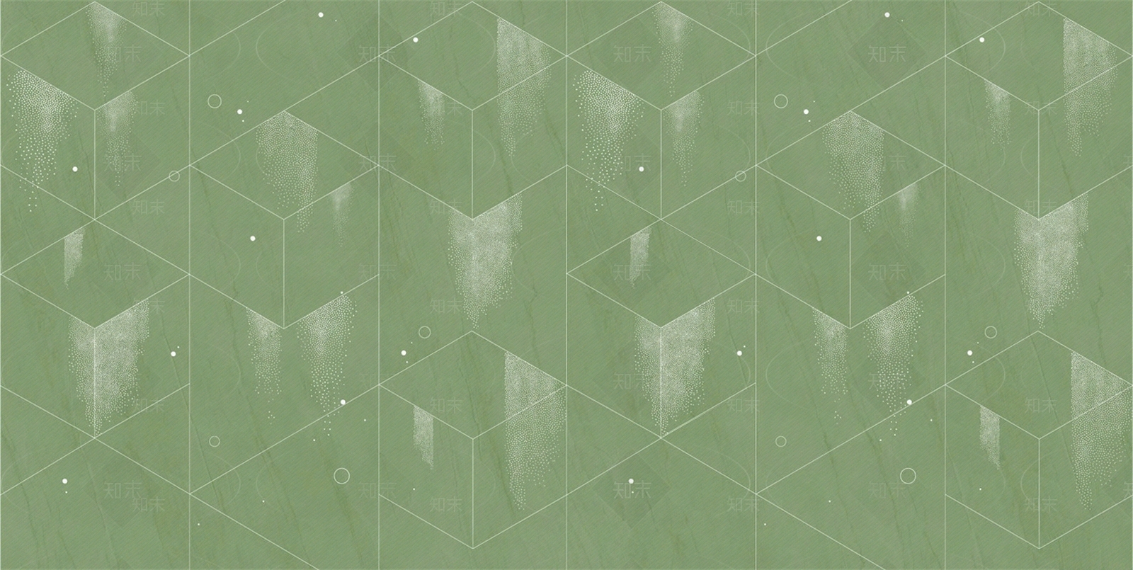 绿色几何立体图案菱形分隔大理石纹壁纸壁画贴图下载【ID:1157732419】