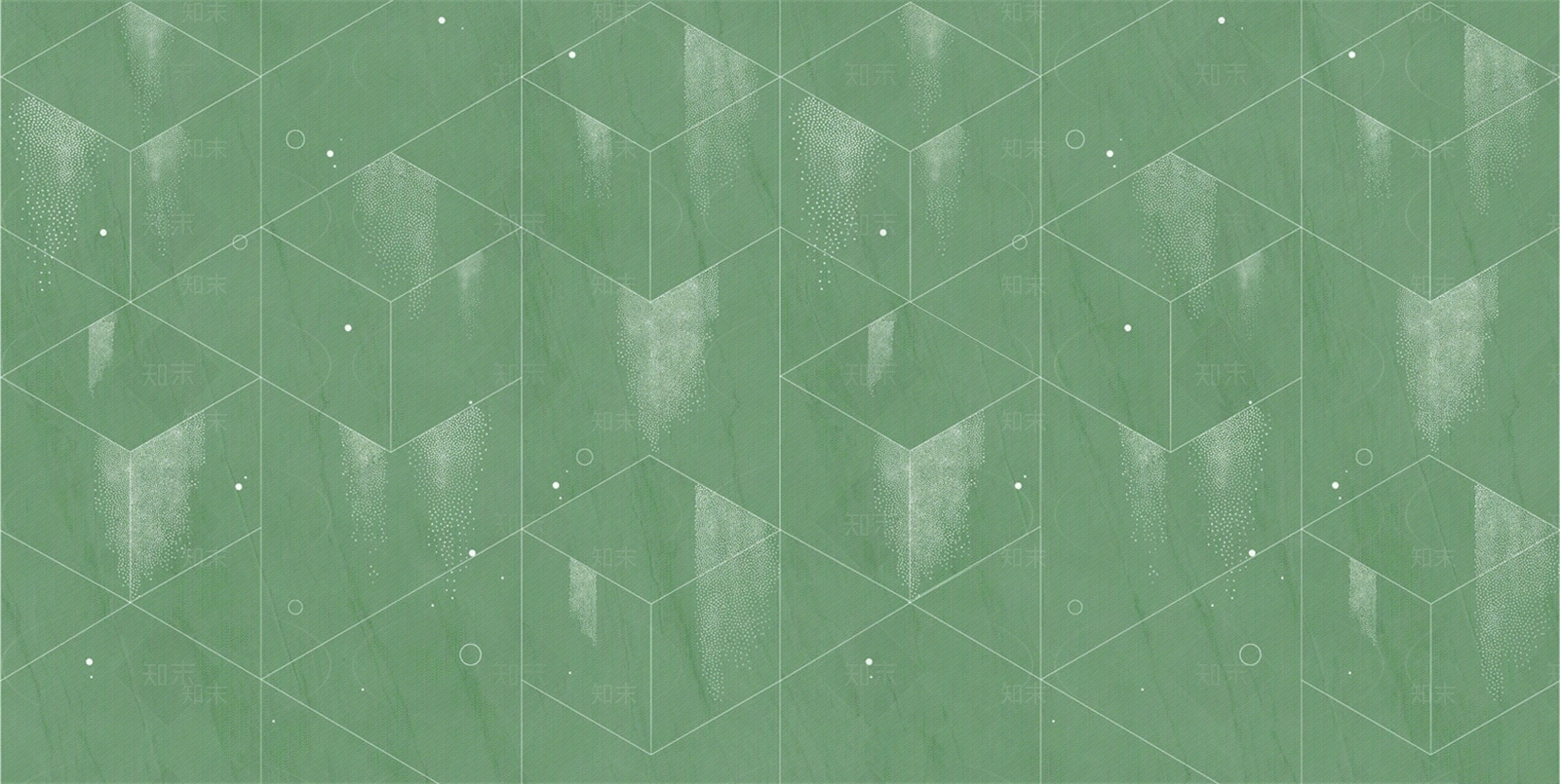 绿色几何立体图案菱形分隔大理石纹壁纸壁画贴图下载【ID:1157732553】
