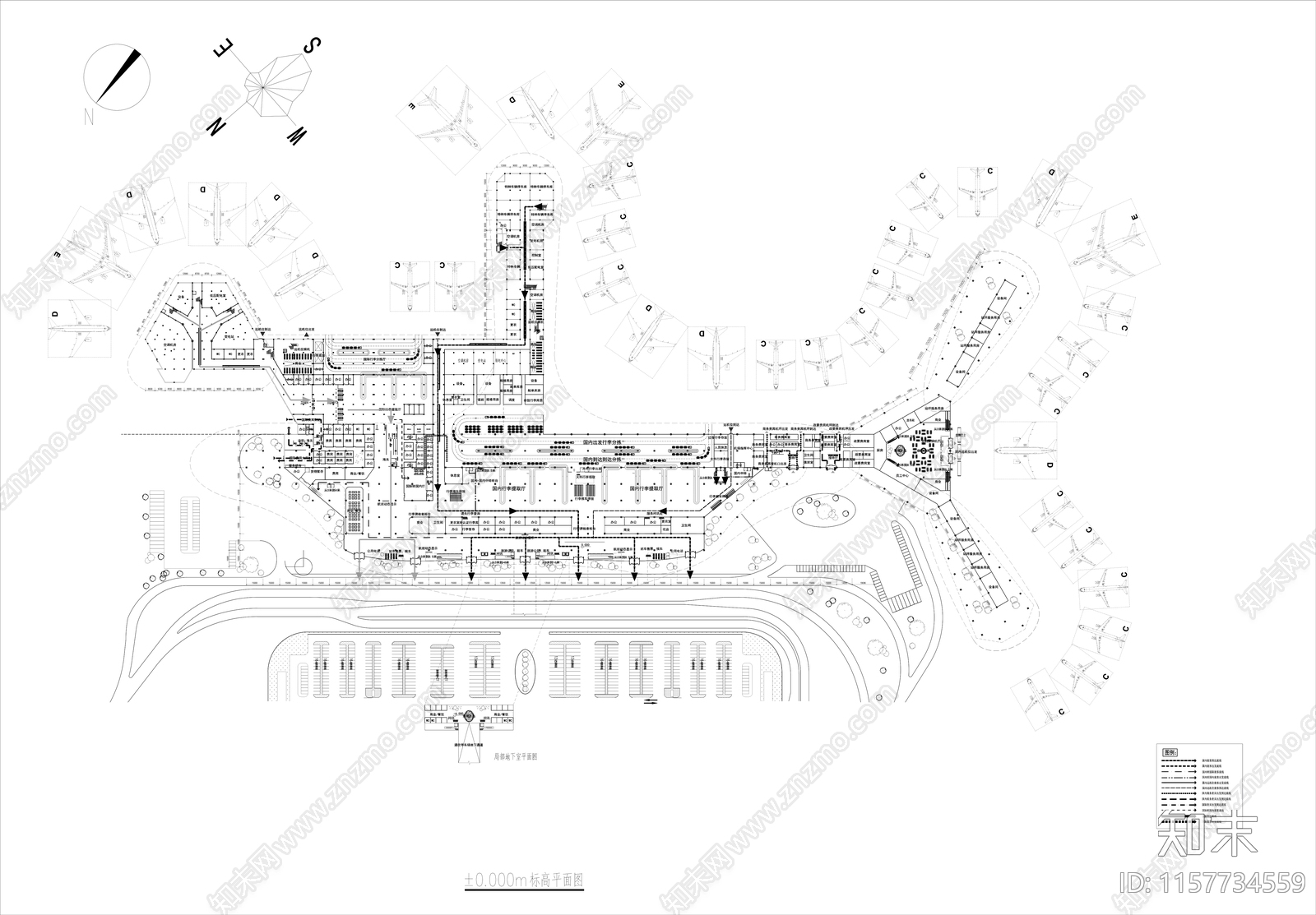 航站楼平面图施工图下载【ID:1157734559】