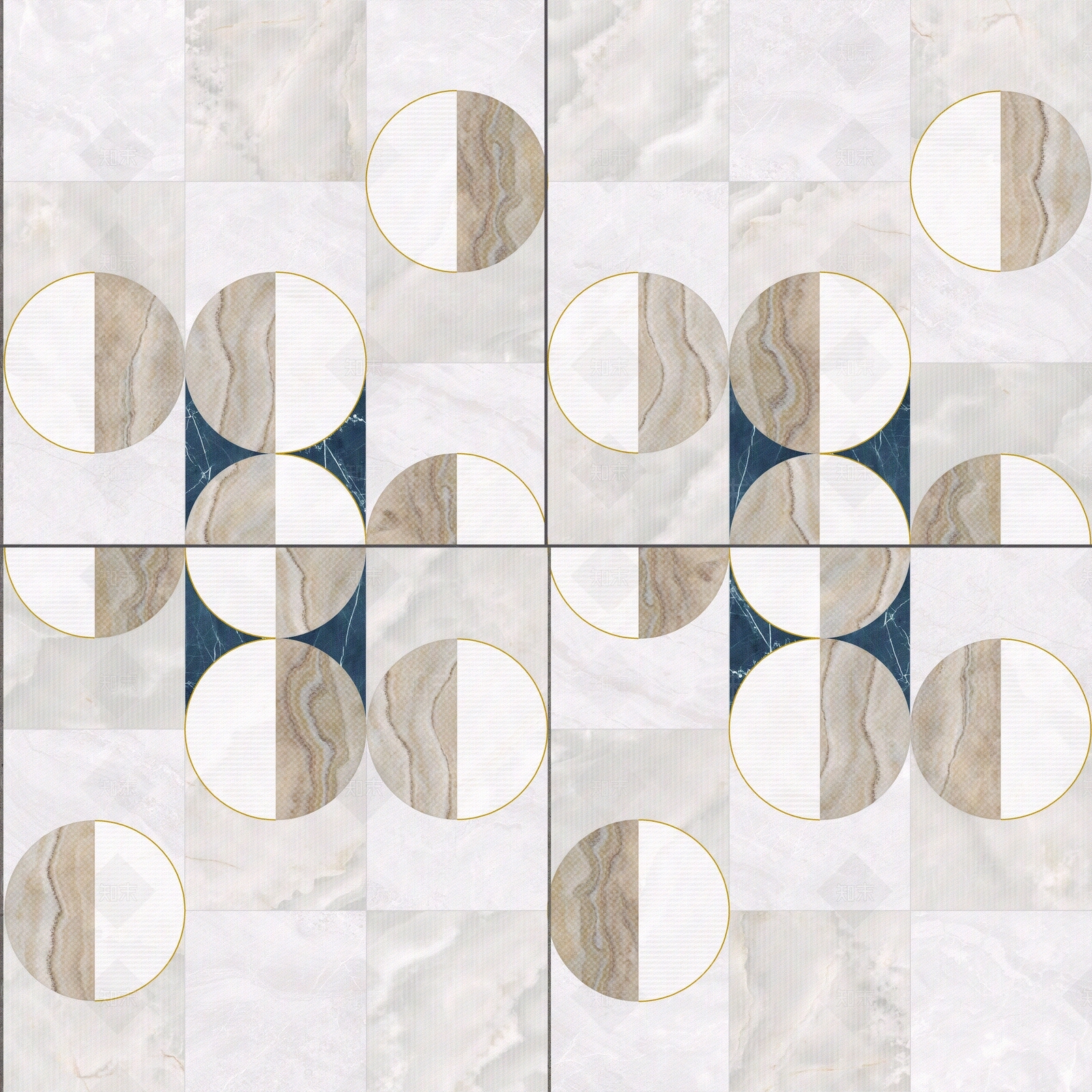 圆形拼花花砖瓷砖贴图下载【ID:1157737118】