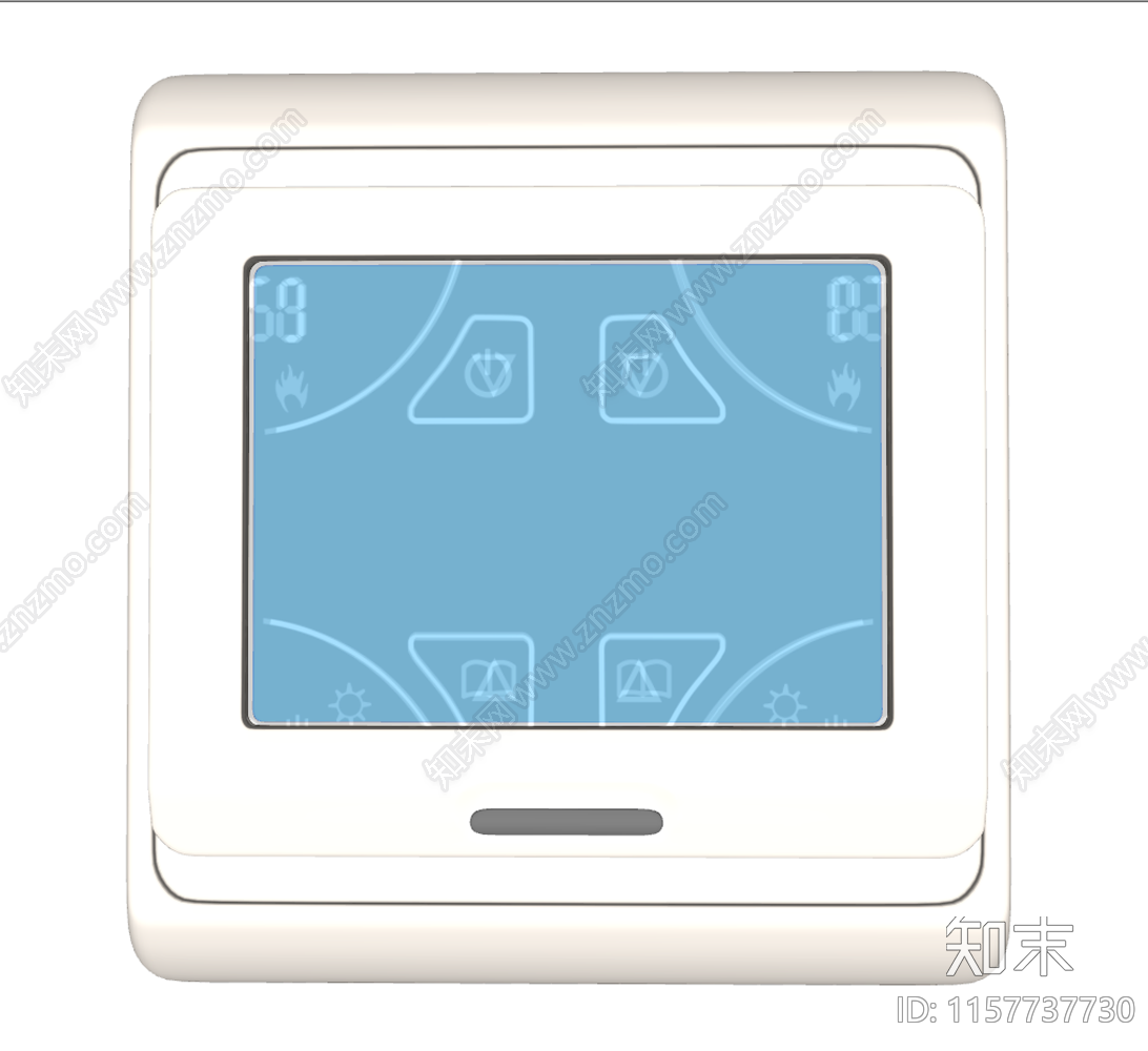 现代空调面板SU模型下载【ID:1157737730】