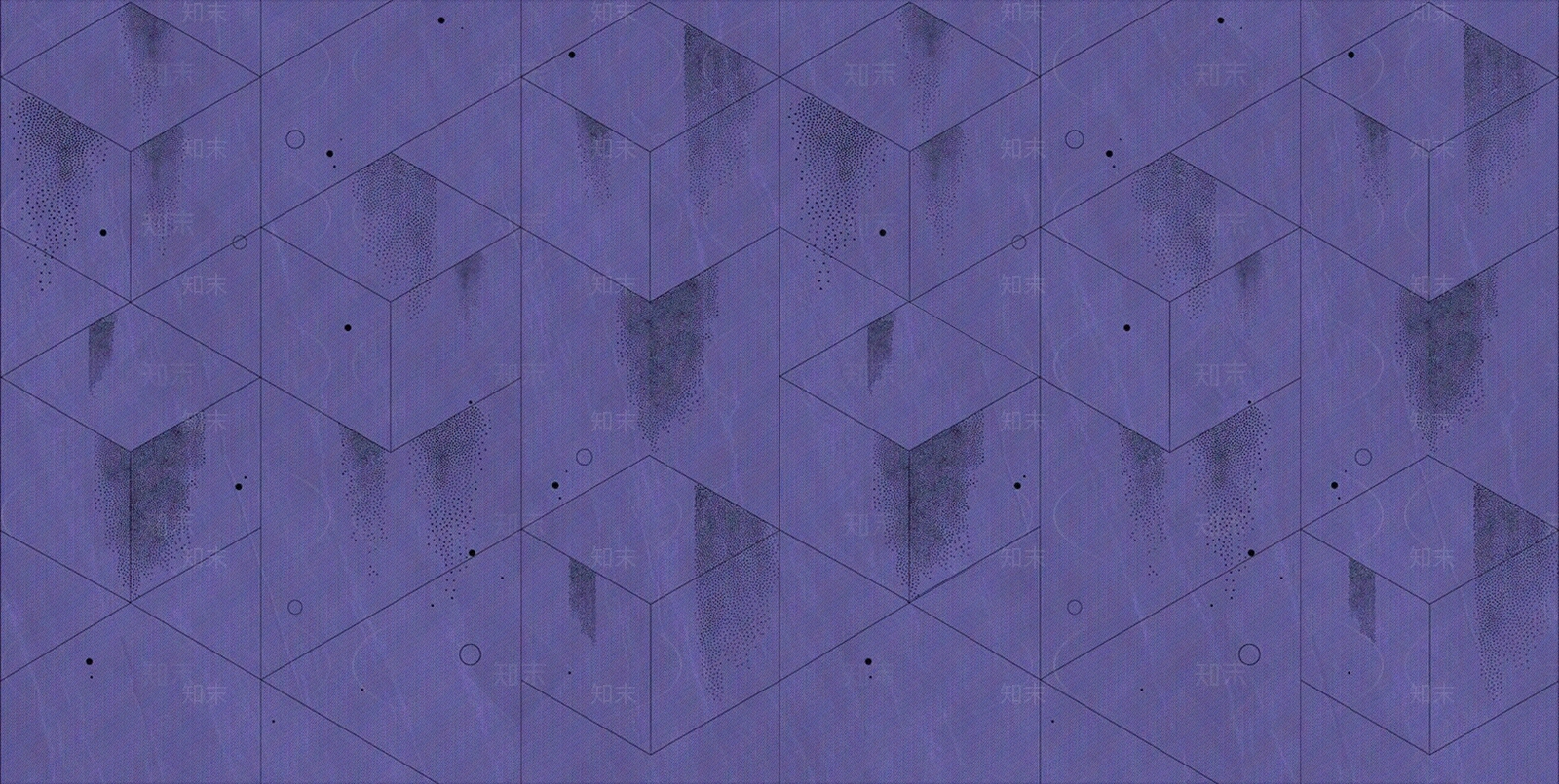 紫色几何立体图案菱形分隔大理石纹壁纸壁画贴图下载【ID:1157743721】