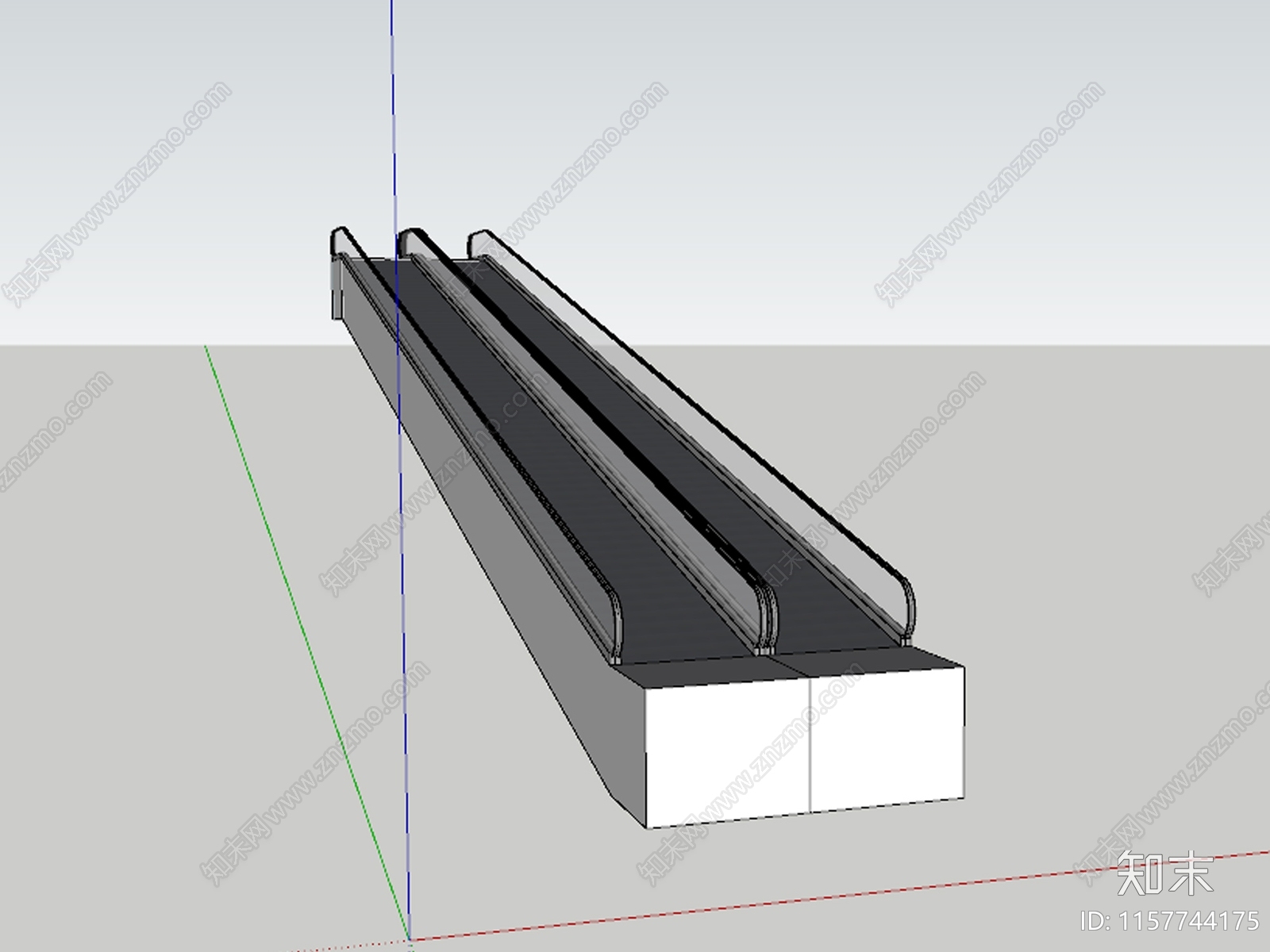 现代超市扶梯SU模型下载【ID:1157744175】