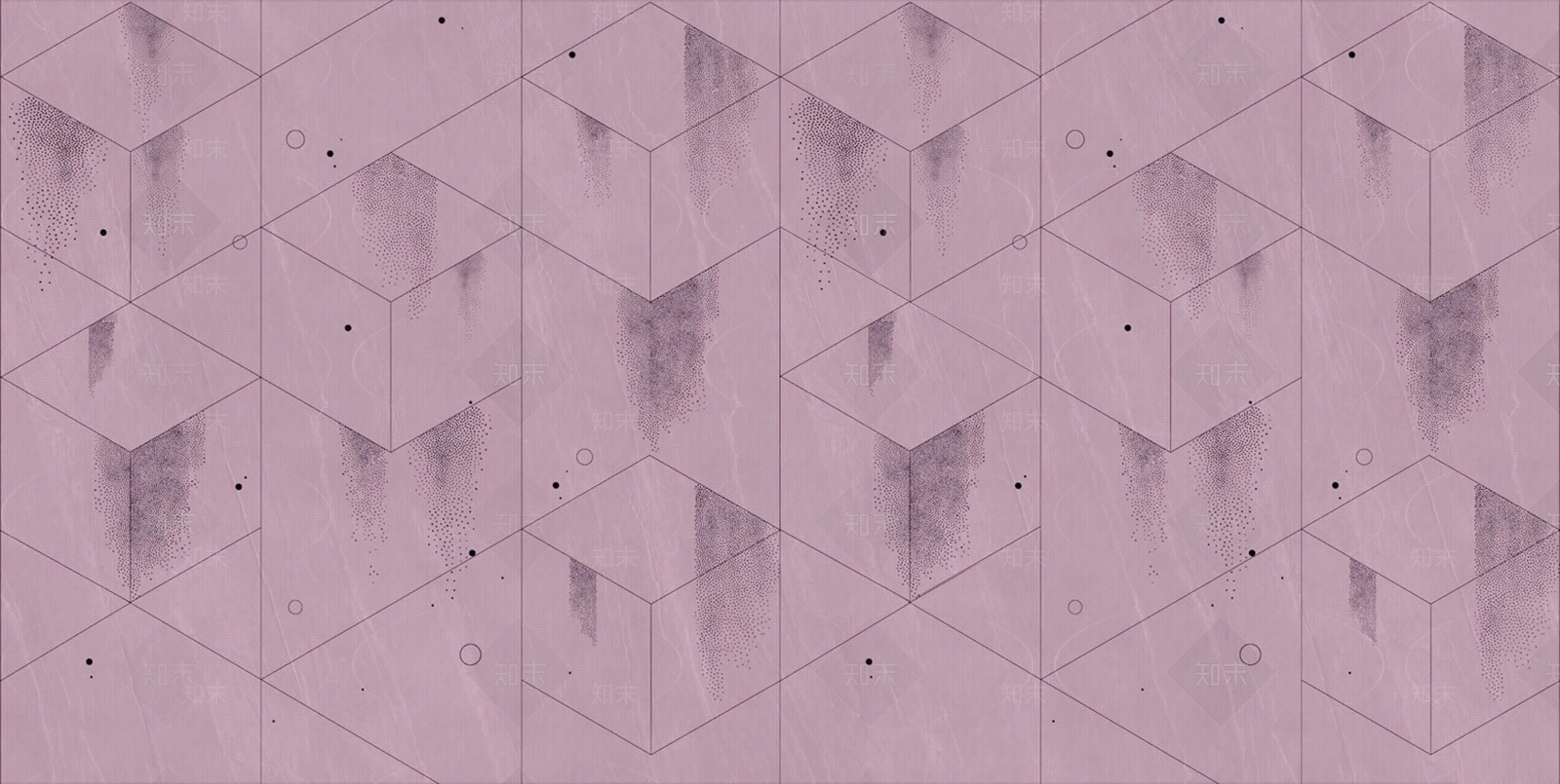 粉色几何立体图案菱形分隔大理石纹壁纸壁画贴图下载【ID:1157744002】