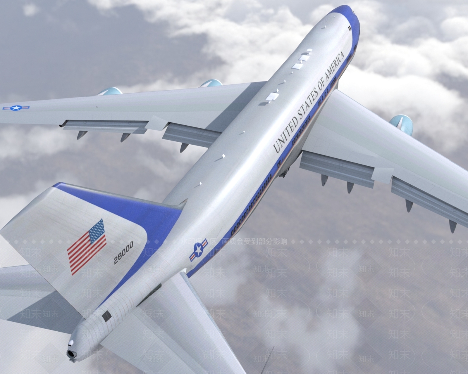 空军一号美国总统专机空中白宫带会议室总统私人休息室驾驶舱3D模型下载【ID:1157748959】