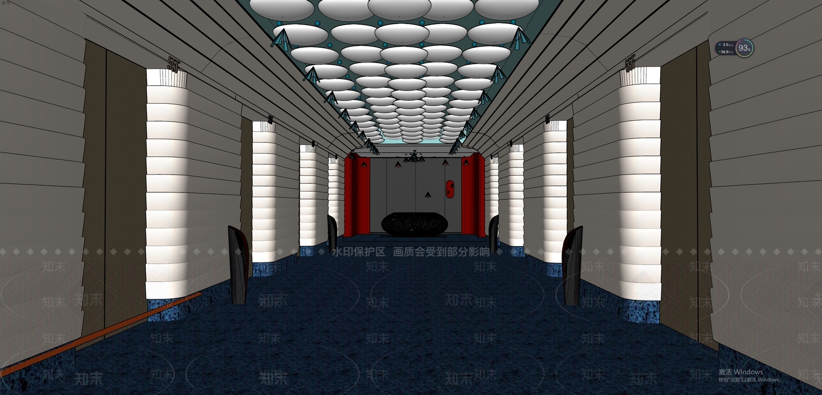 现代酒店大堂SU模型下载【ID:1157752046】