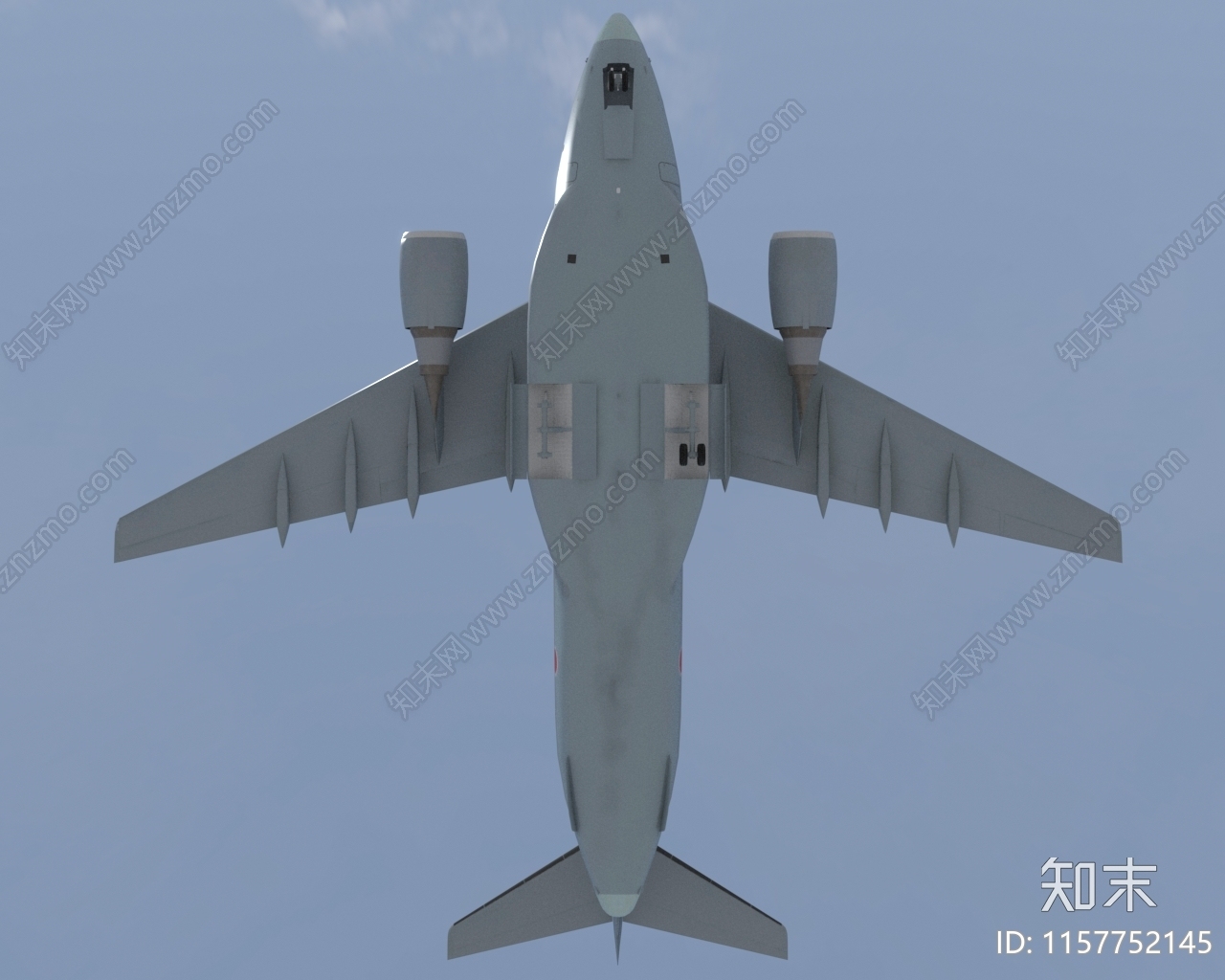 日本自卫队川崎C2大型运输机3D模型下载【ID:1157752145】