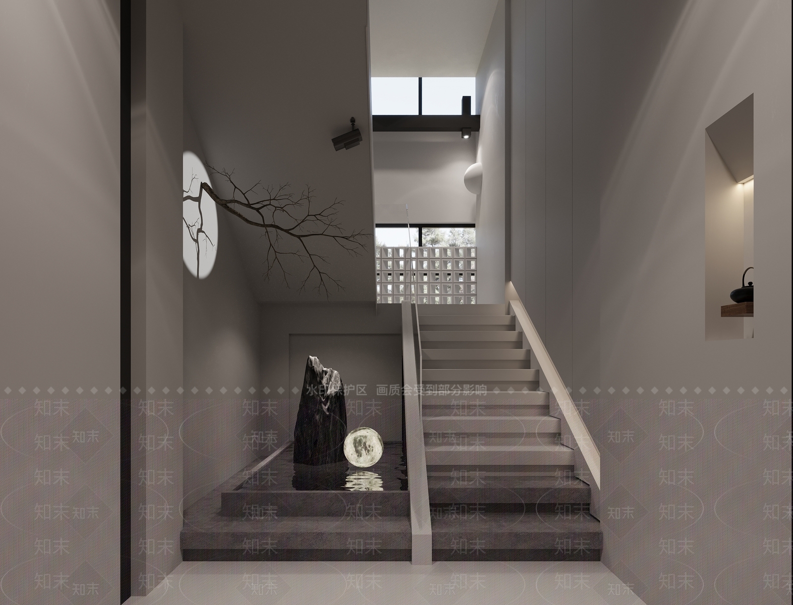 现代楼梯景观3D模型下载【ID:1157752573】