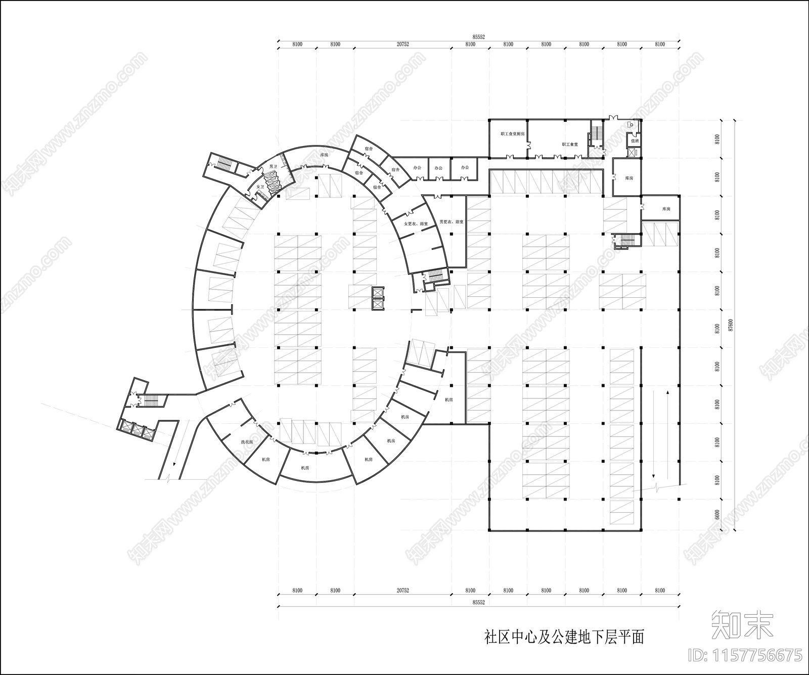 酒店方案图纸cad施工图下载【ID:1157756675】