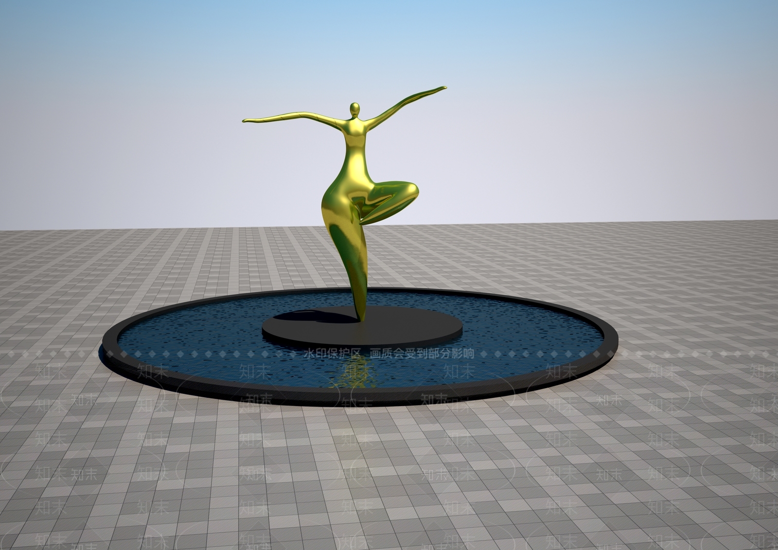 现代女人雕塑3D模型下载【ID:1157759073】