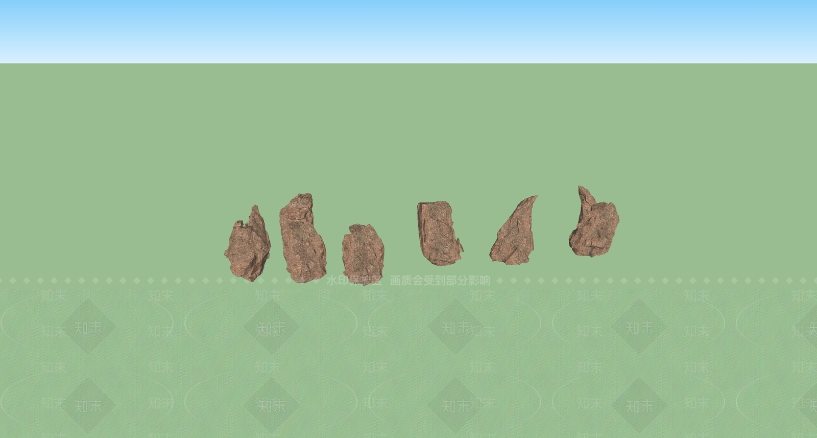 现代景观石头SU模型下载【ID:1157766645】