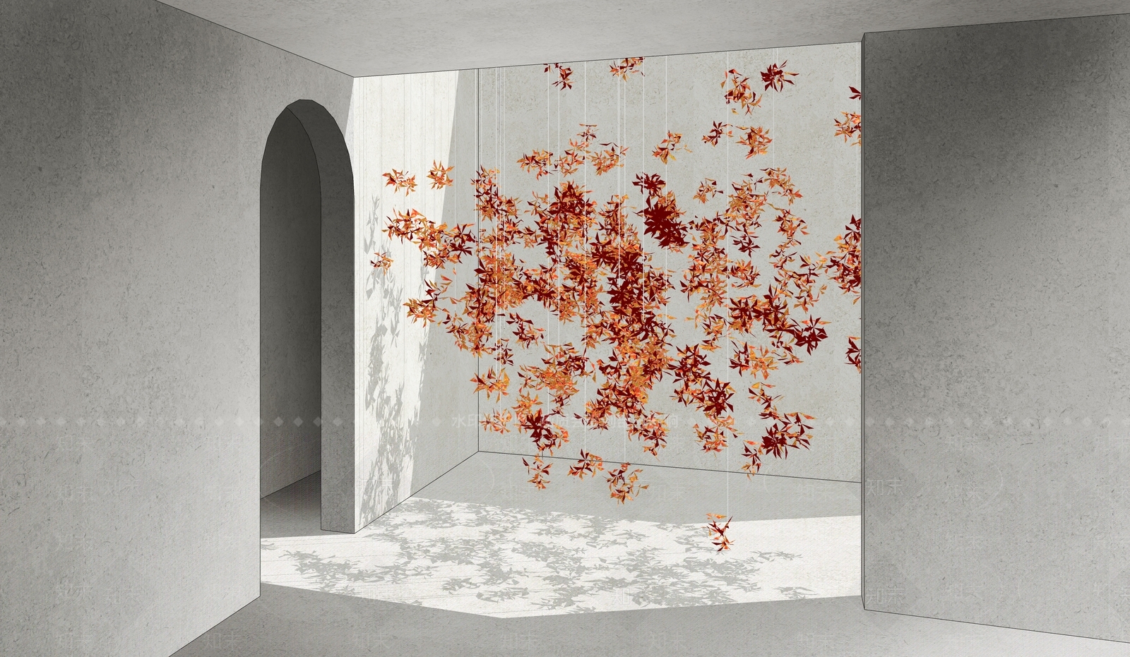 现代花瓣艺术吊件SU模型下载【ID:1157768957】