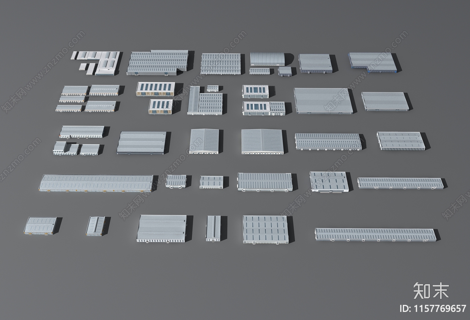 现代厂房合集SU模型下载【ID:1157769657】