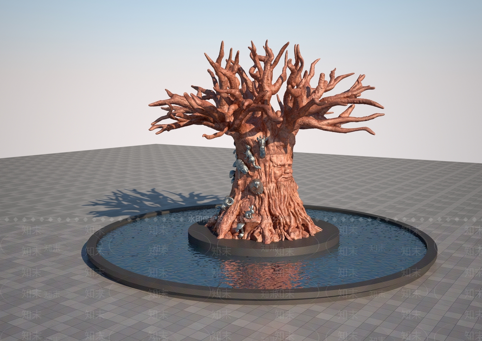 现代发财树3D模型下载【ID:1157772880】