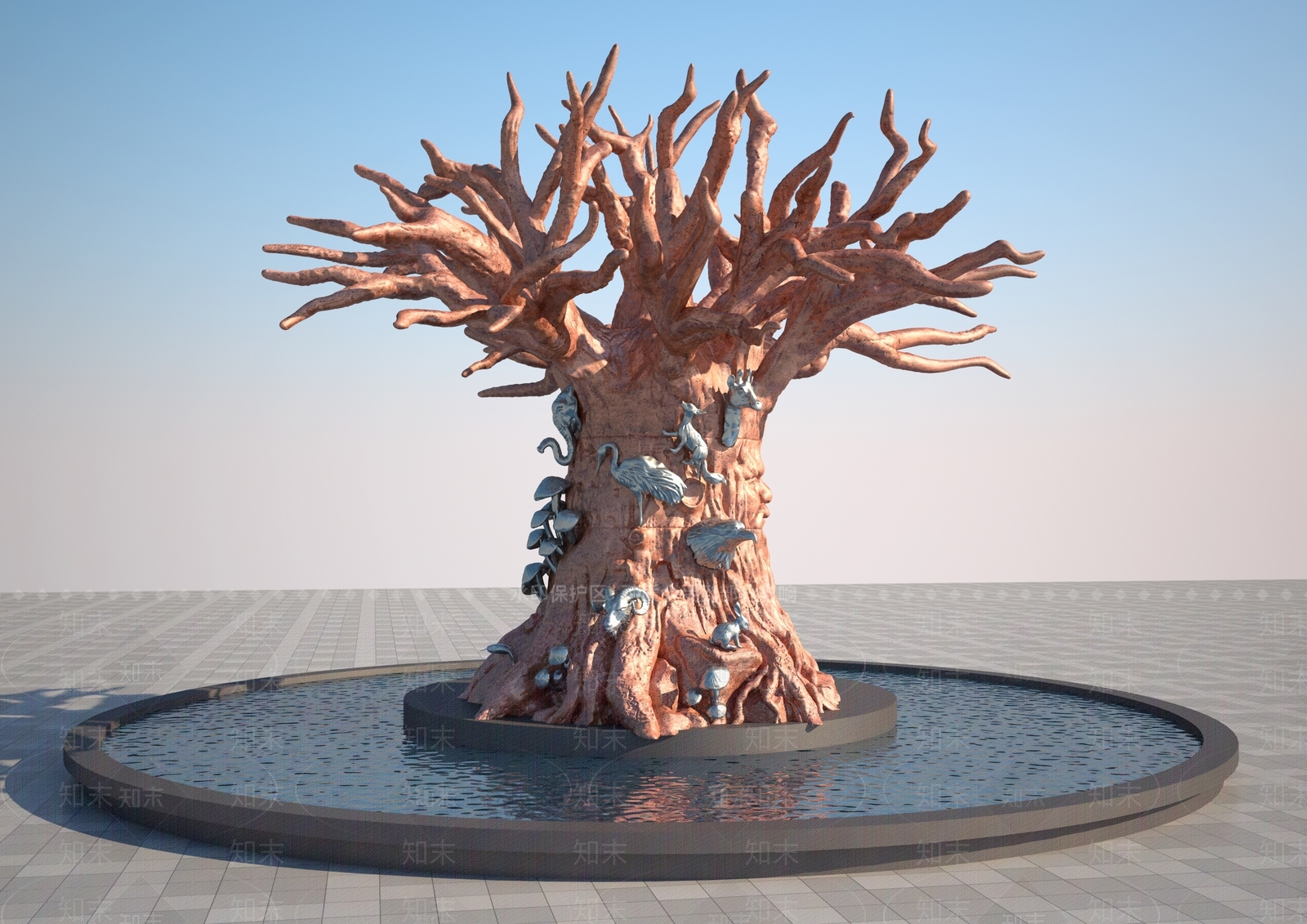 现代发财树3D模型下载【ID:1157772880】