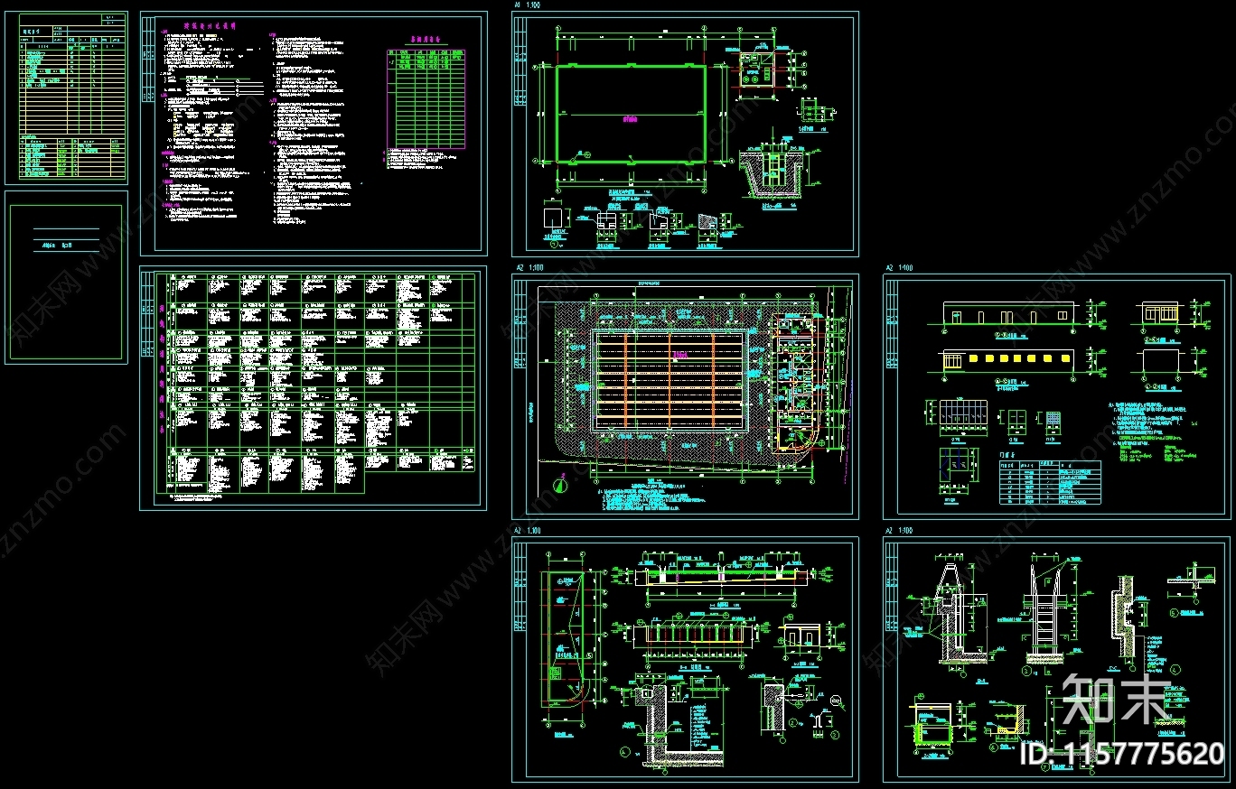 18款游泳池游泳馆图纸施工图下载【ID:1157775620】