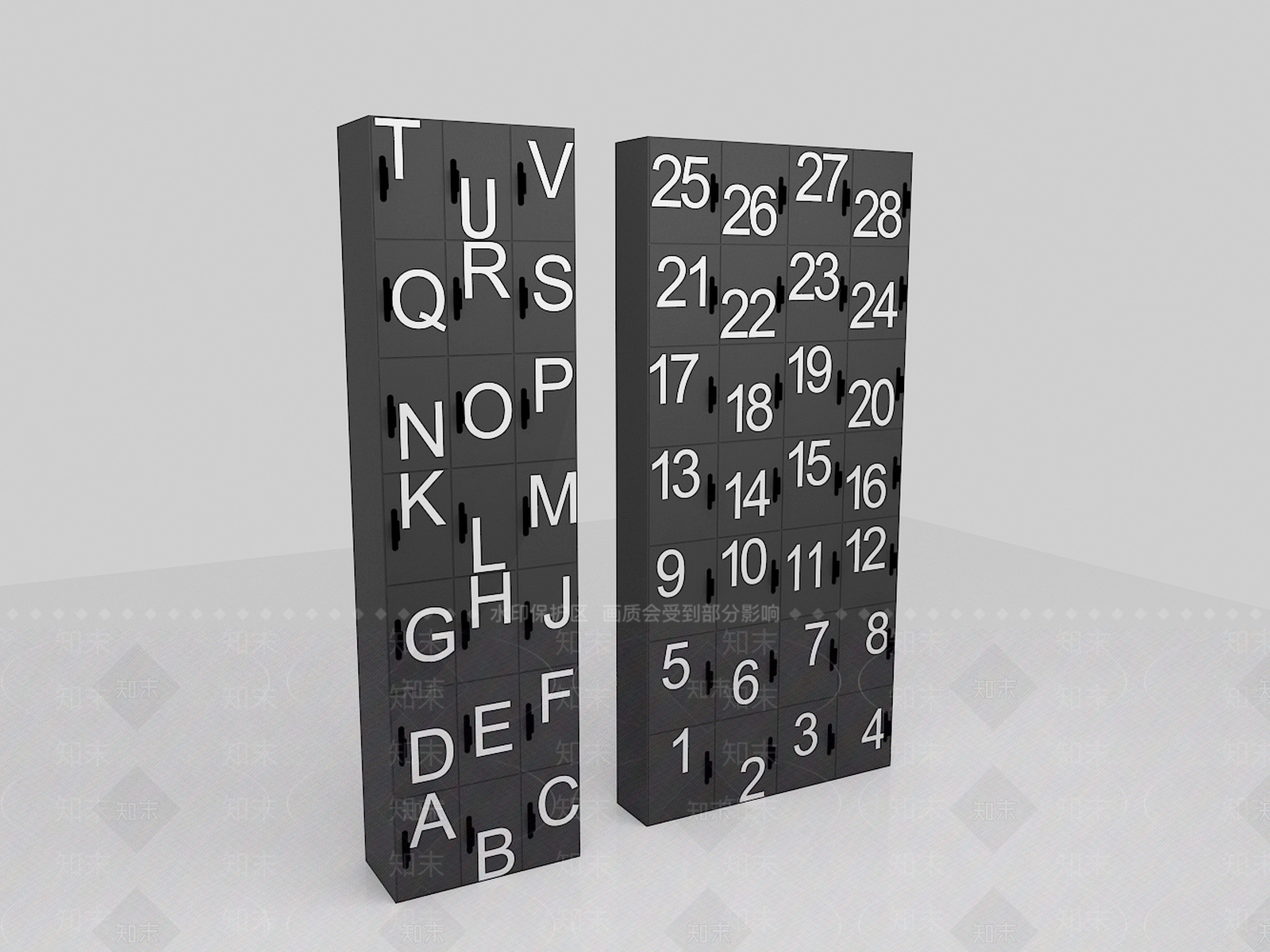 工业风铁皮储物柜3D模型下载【ID:1157776875】