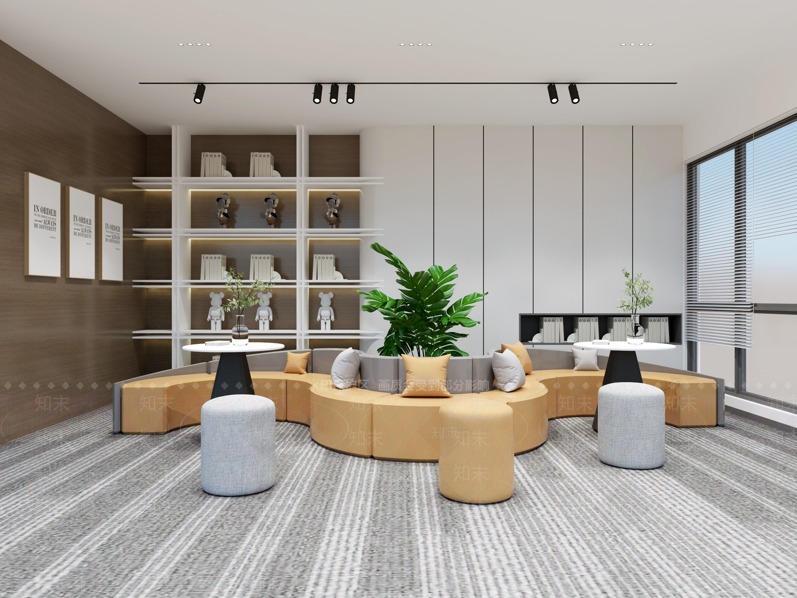 现代办公休息区3D模型下载【ID:1157776802】