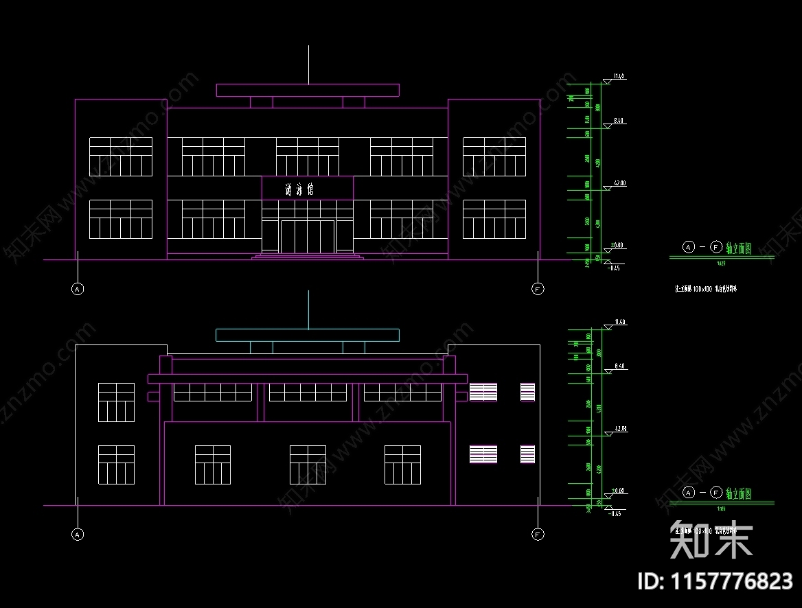 俱乐部健身房2层游泳馆建筑图纸施工图下载【ID:1157776823】