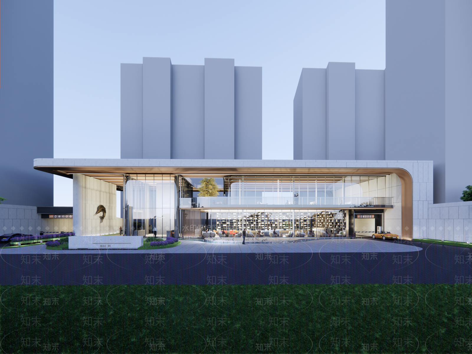 售楼处建筑SU模型精品下载_SketchUp模型_知末网
