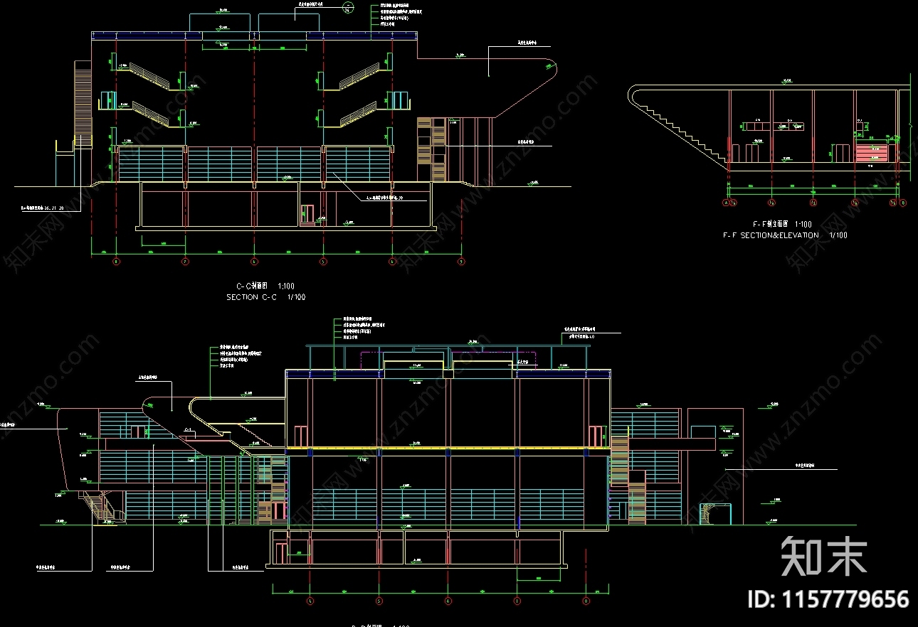 城市体育馆建施图纸cad施工图下载【ID:1157779656】