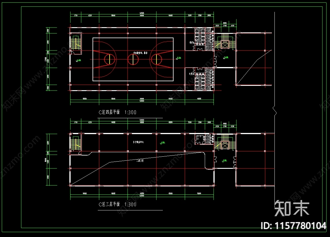 体育运动中心建筑图cad施工图下载【ID:1157780104】