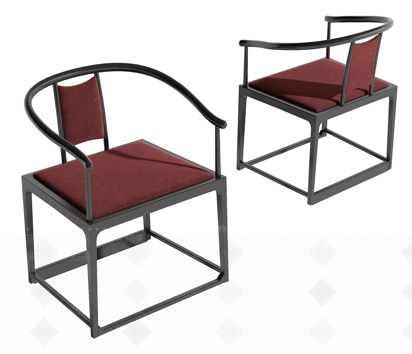新中式圈椅SU模型下载【ID:1157782584】