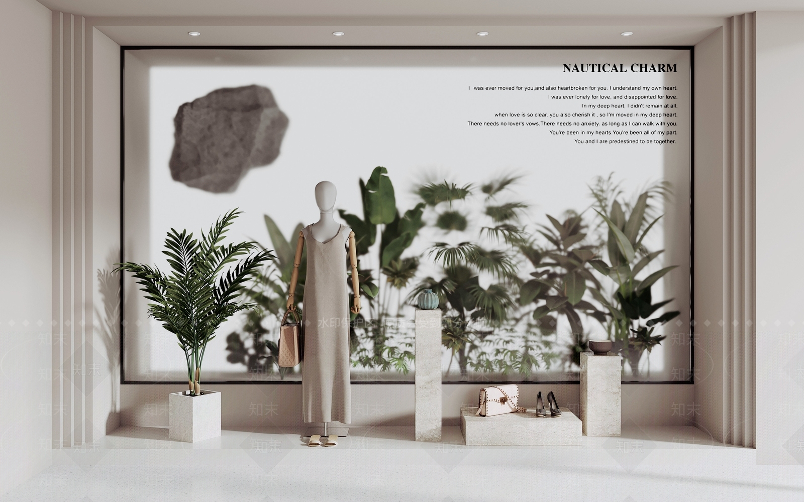 现代服装店橱窗3D模型下载【ID:1157782977】