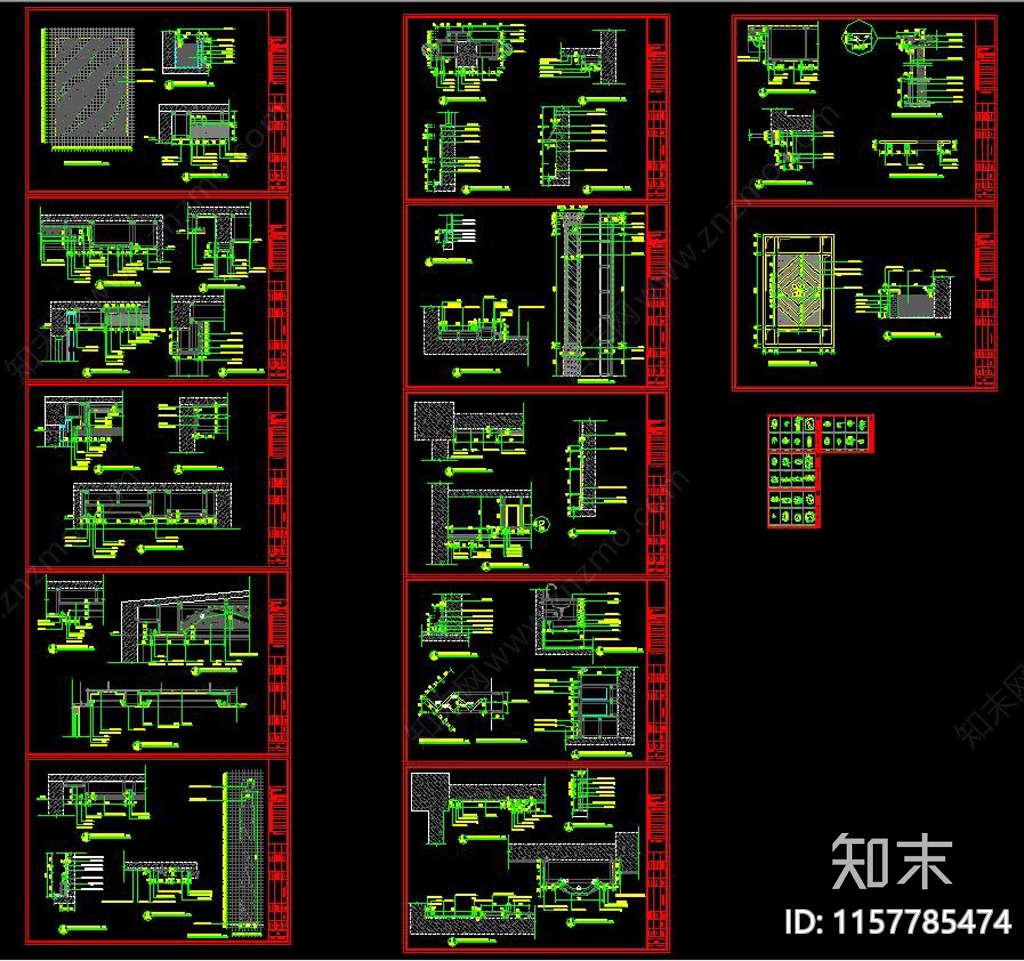 家装别墅cad施工图下载【ID:1157785474】