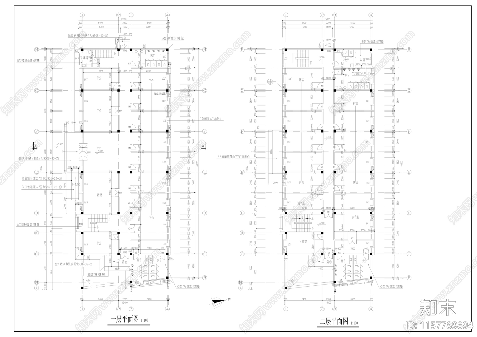 某厂区规划cad施工图下载【ID:1157789894】