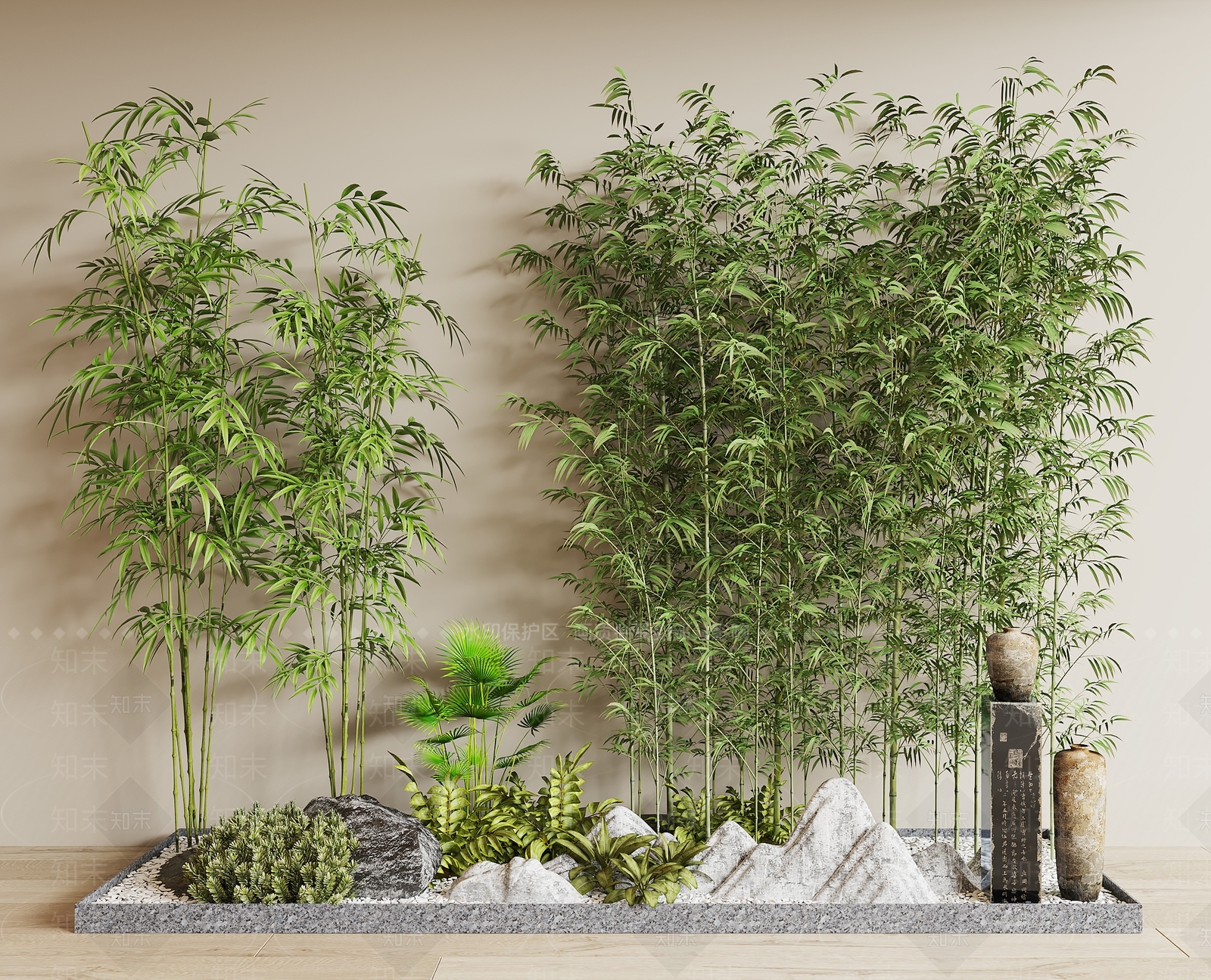 新中式景观小品3D模型下载【ID:1157794344】