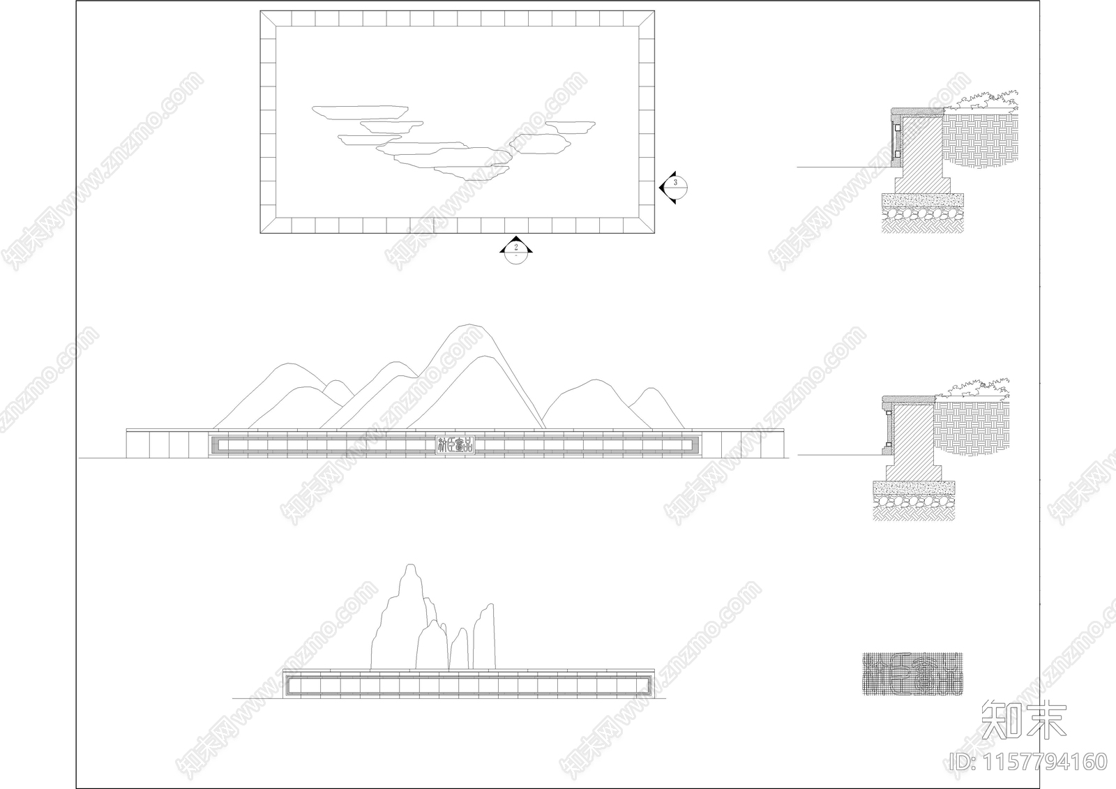 杭臣壹品大区住宅景观cad施工图下载【ID:1157794160】