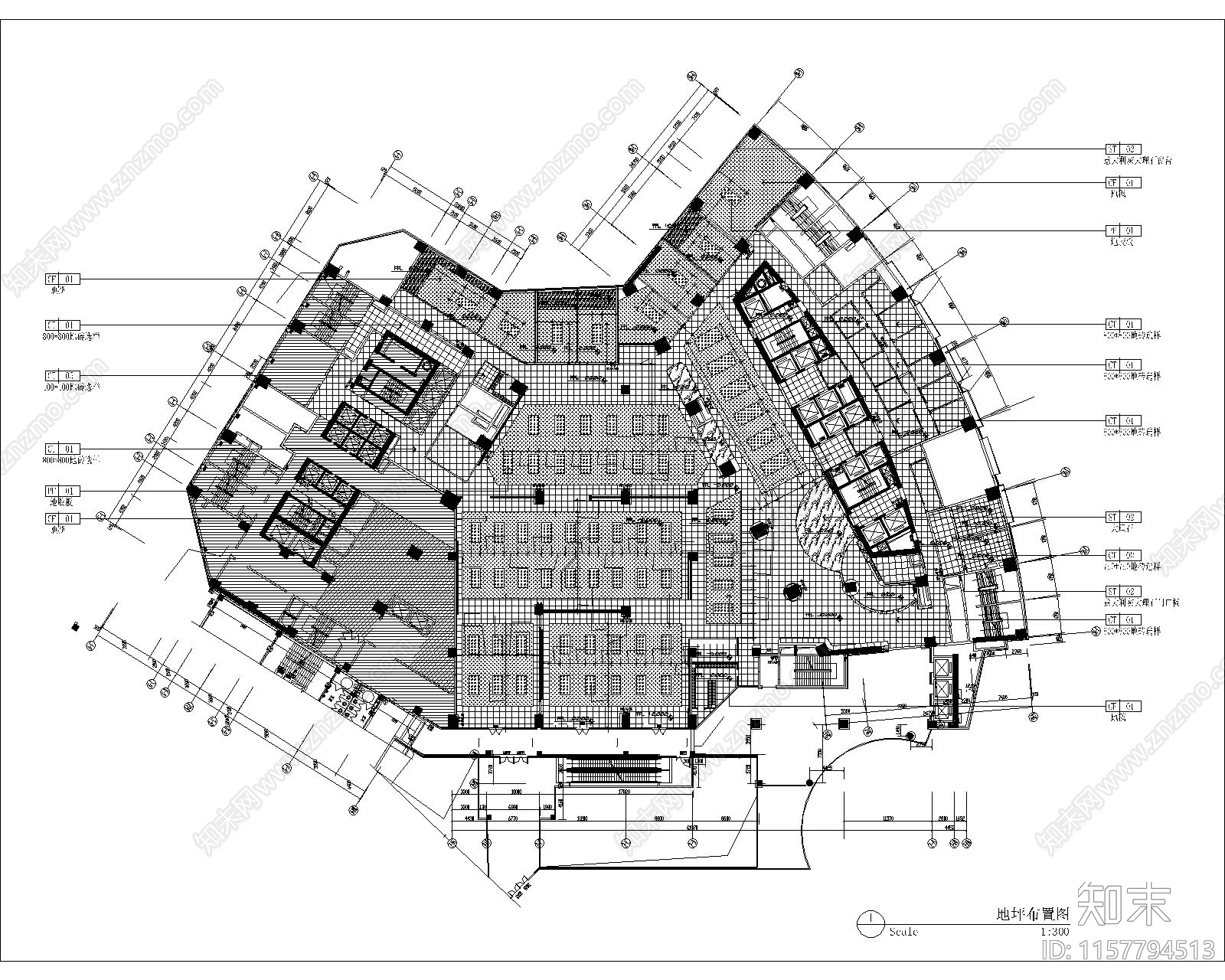 某3000平米大型台球cad施工图下载【ID:1157794513】