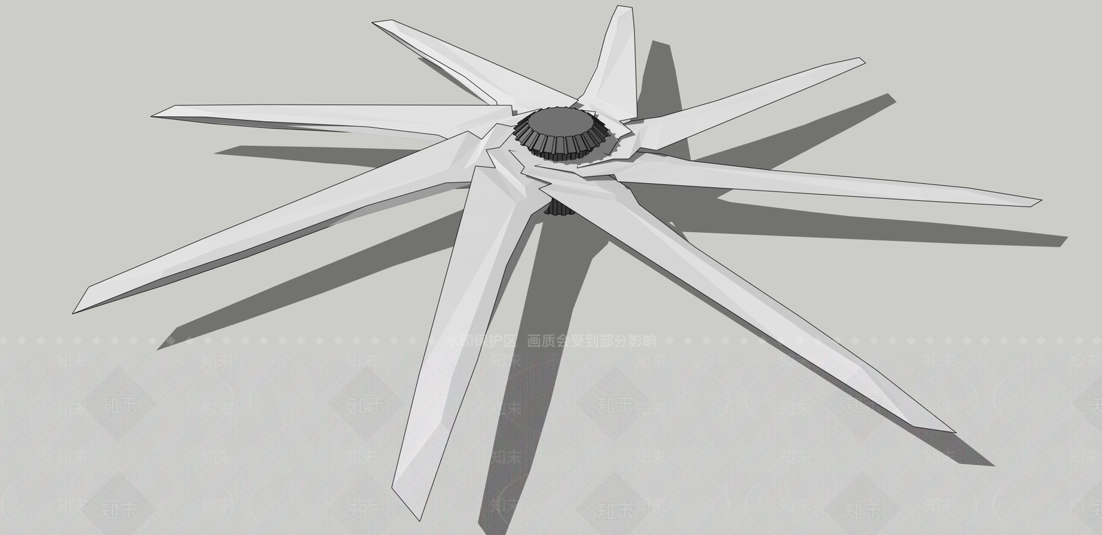 现代发电机扇叶SU模型下载【ID:1157797446】
