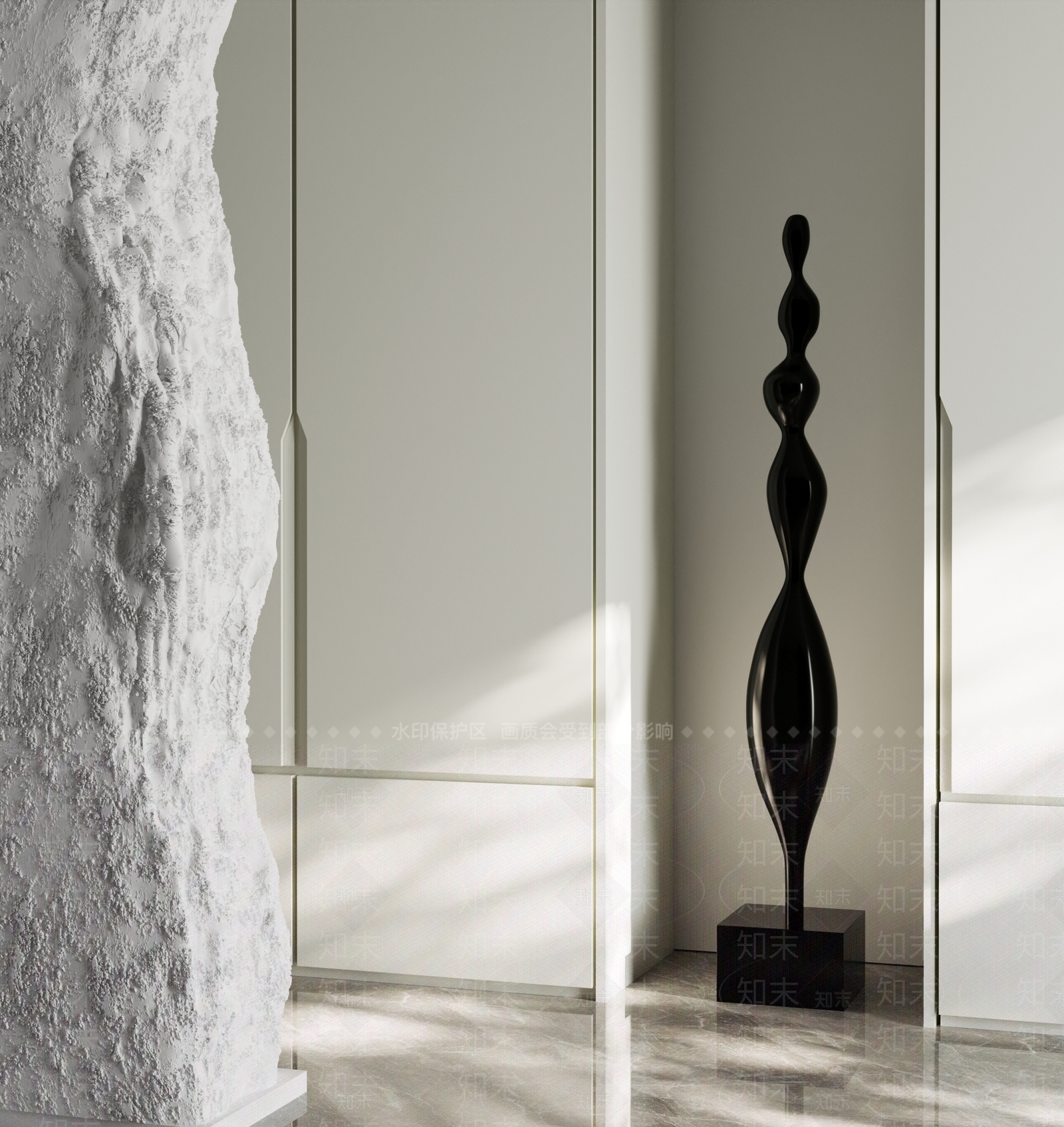 现代实木抽象3D模型下载【ID:1157799058】