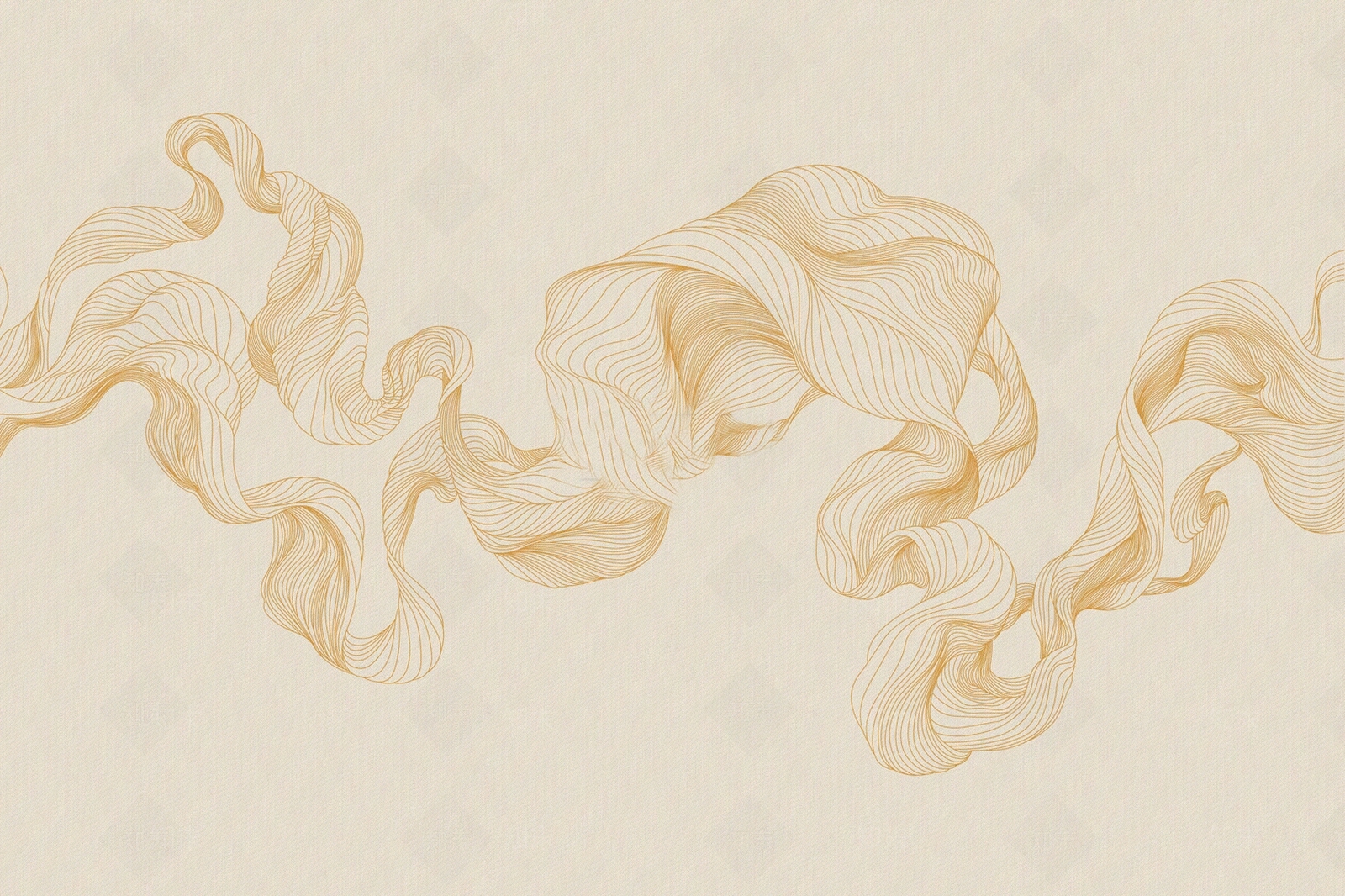 米黄底现代曲线几何线条壁纸壁布墙布贴图下载【ID:1157801073】