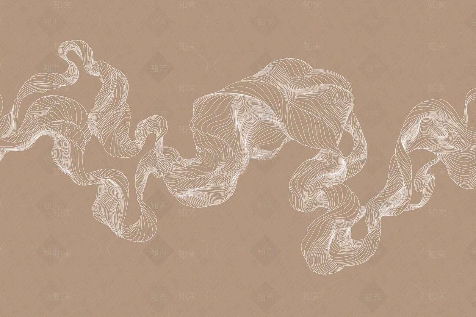 咖色现代曲线几何线条壁纸壁布墙布贴图下载【ID:1157801077】