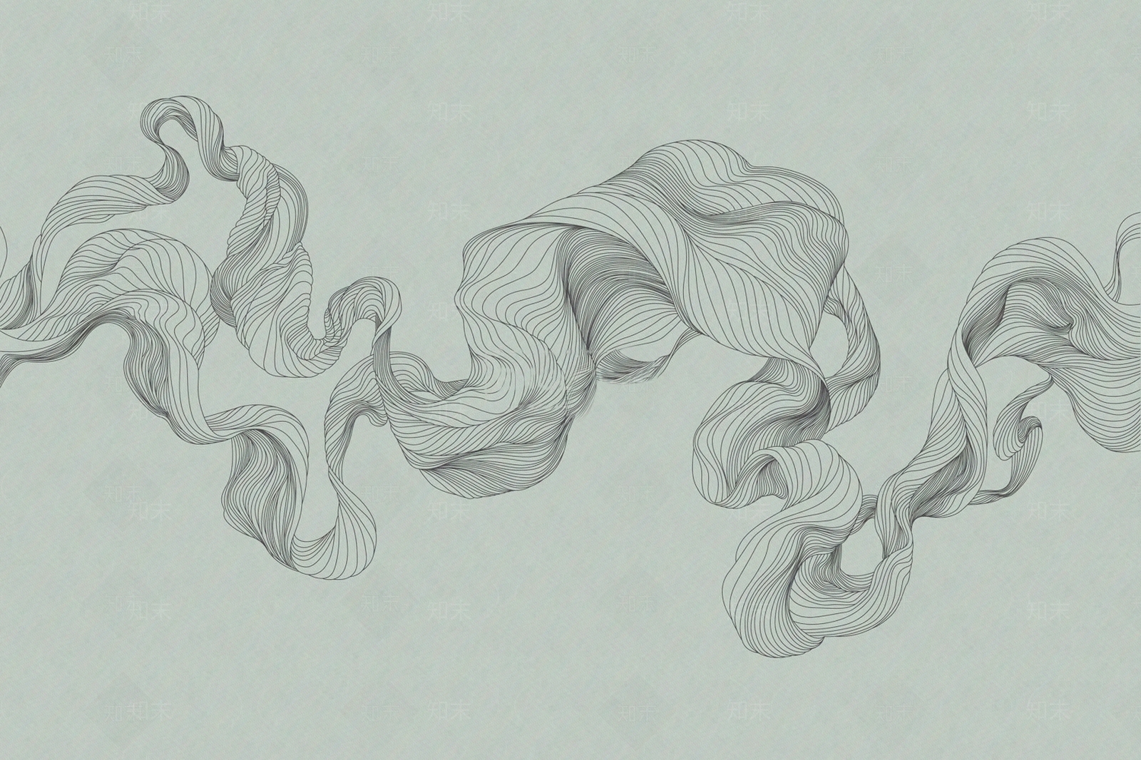 绿色现代曲线几何线条壁纸壁布墙布贴图下载【ID:1157802504】